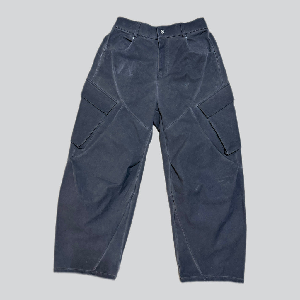 Utility Panel Cargo Pants - Washed Black Grey￼