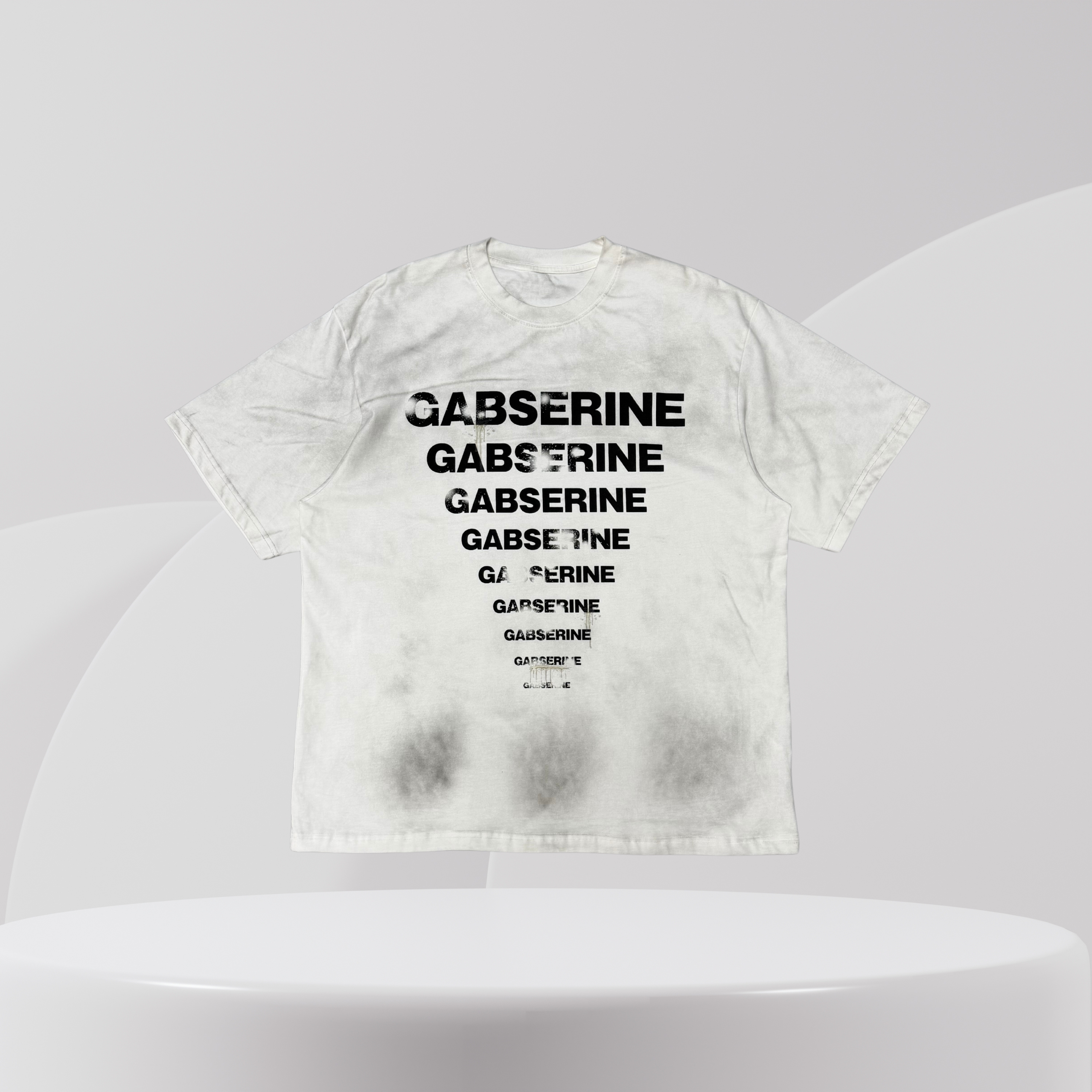 GABSERINE Repetition Graphic T-Shirt - Off-White