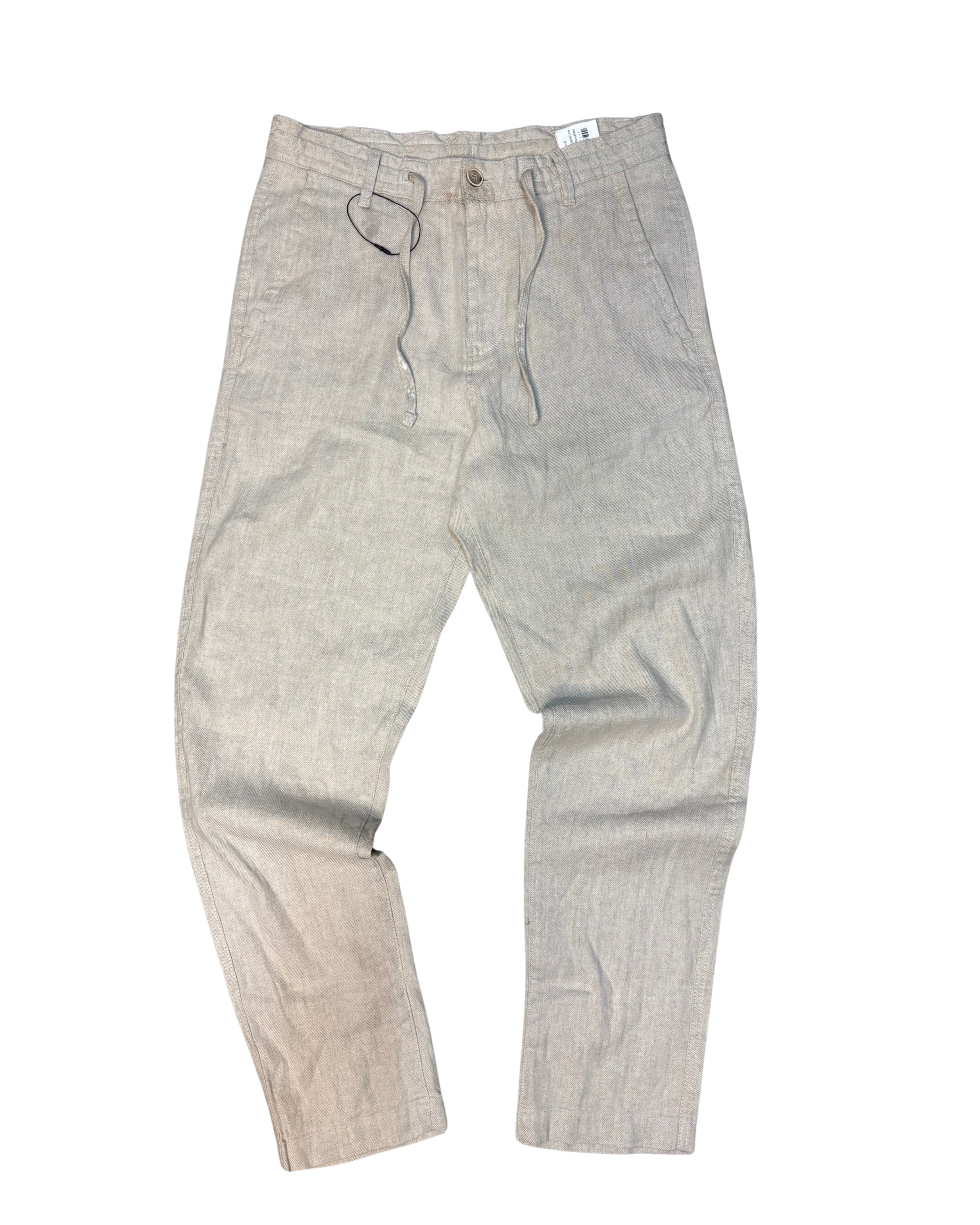 Light gray pants on a white background