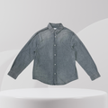 Washed Denim Button-up Shirt - Grey