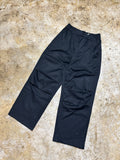 Black Wide-Leg Utility Cargo Trousers – Unisex Relaxed Fit