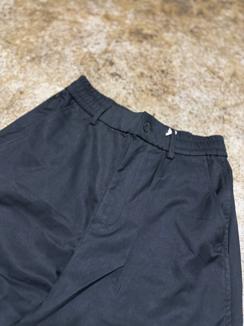 Black Wide-Leg Utility Cargo Trousers – Unisex Relaxed Fit