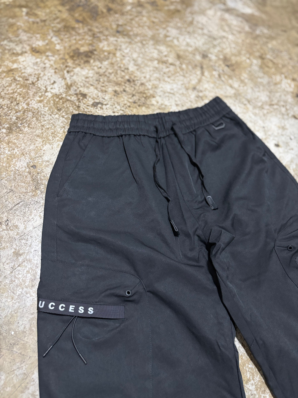 Black Multi-Pocket Cargo Jogger Pants – Unisex Utility Streetwear