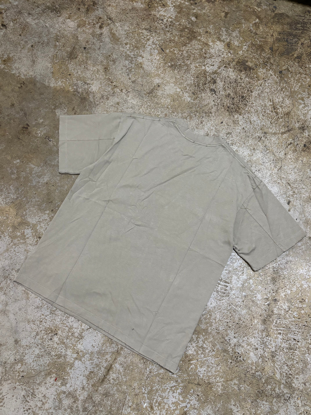 Washed Graphic Oversized T Shirt Stone Heavyweight Cotton Relaxed Fit Streetwear