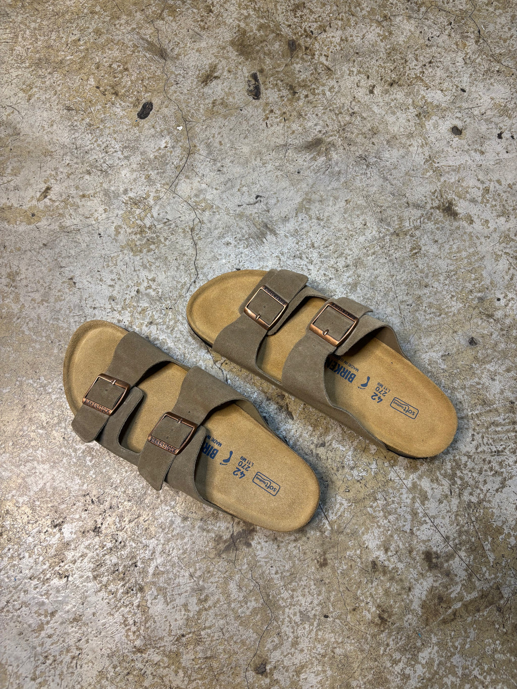 TAUPE SUEDE DOUBLE STRAP SANDAL