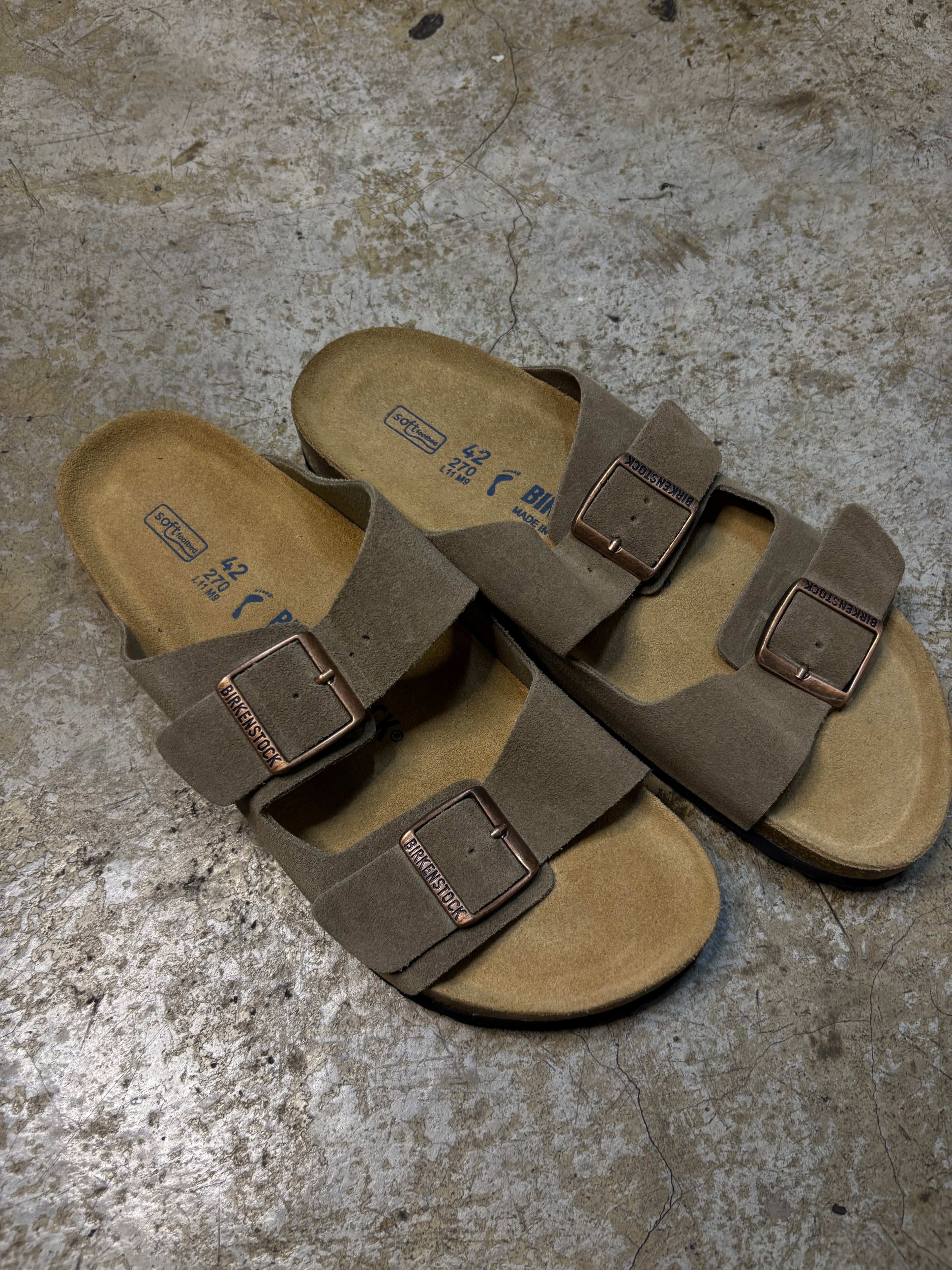 TAUPE SUEDE DOUBLE STRAP SANDAL
