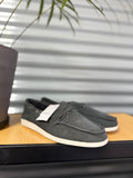 MEN'S SUEDE TASSEL LOAFERS - GREY