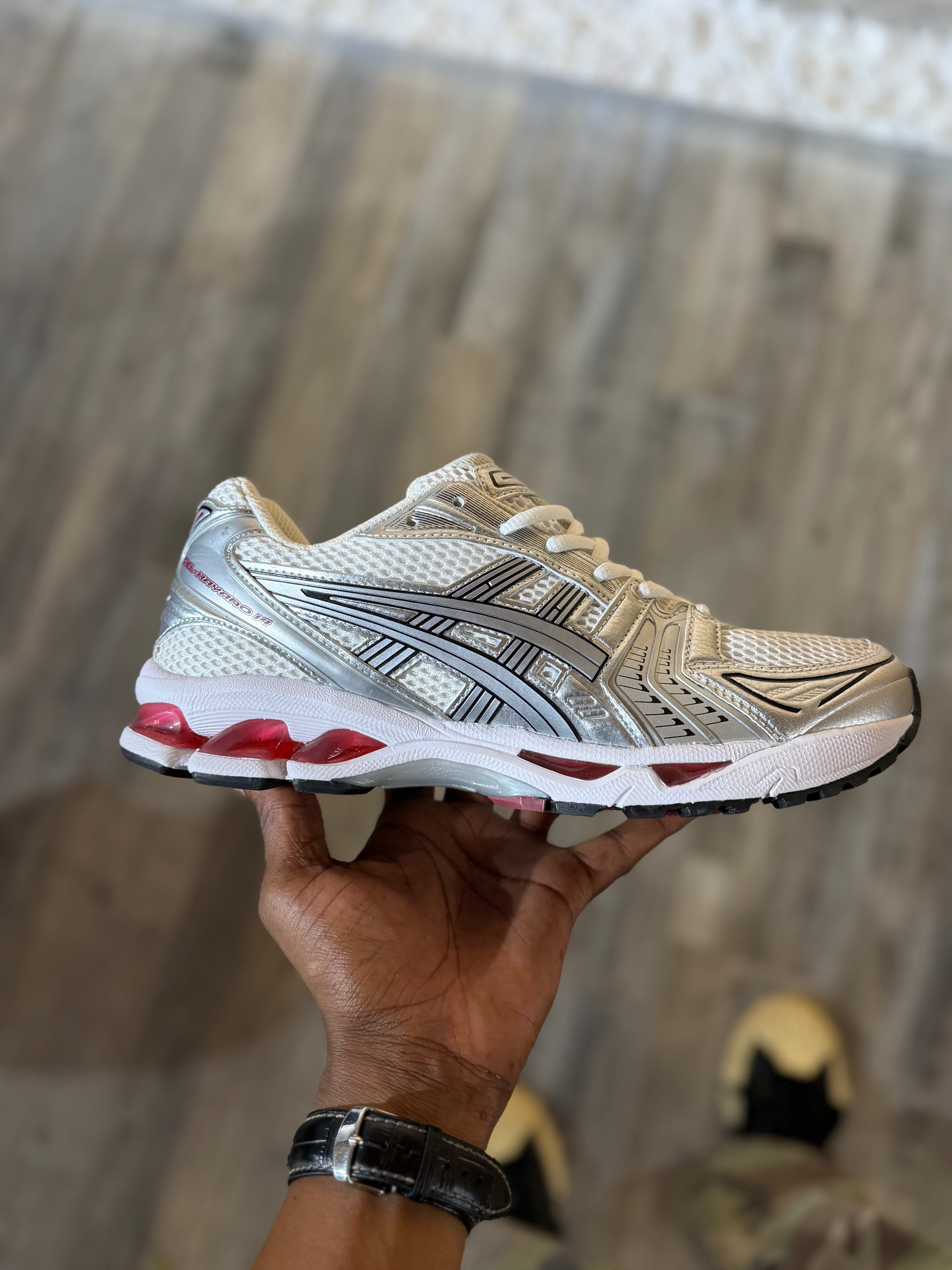 ASICS Gel-Kayano 14 White Silver Red