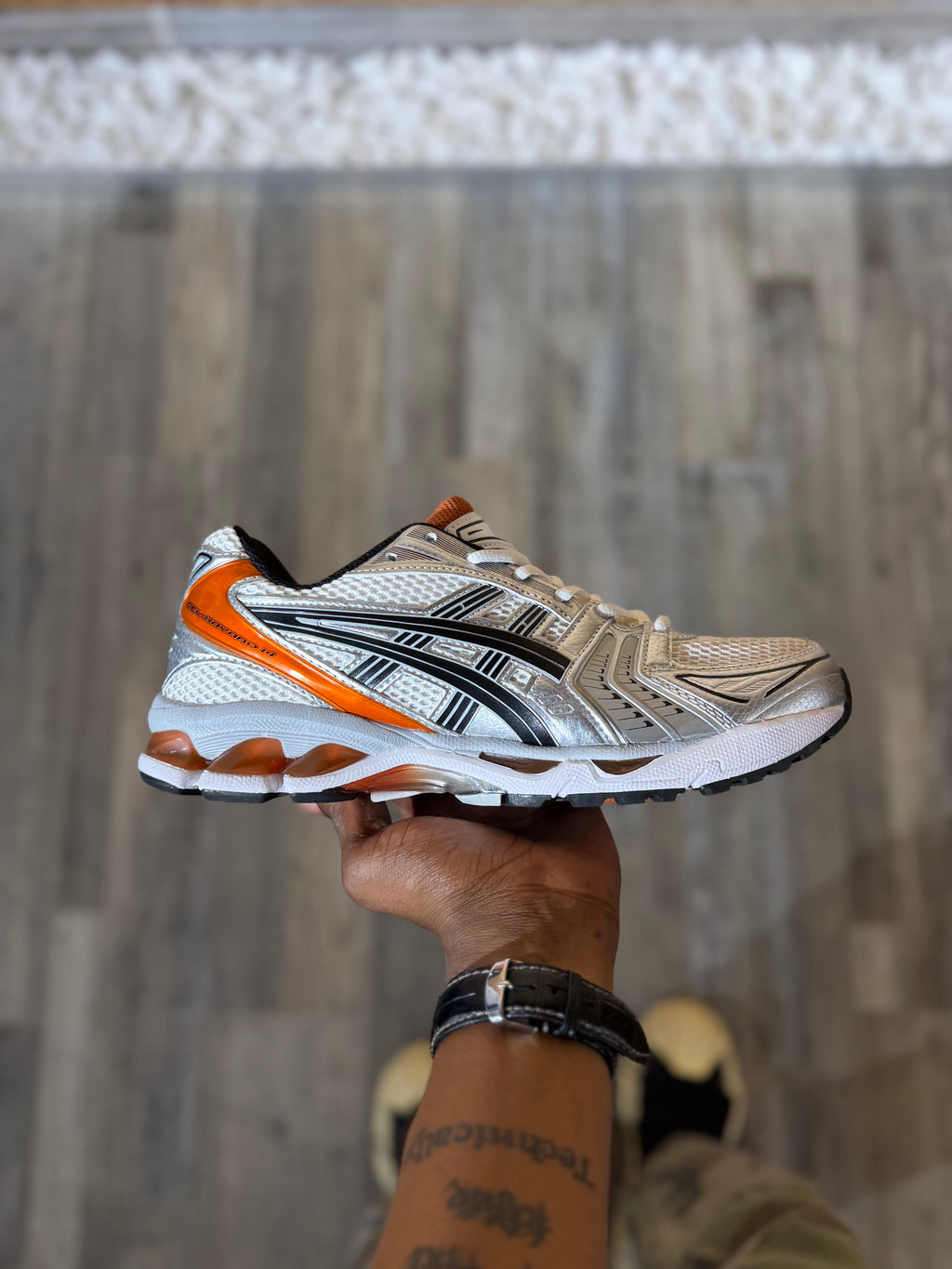 ASICS Gel-Kayano 14 White Silver Orange