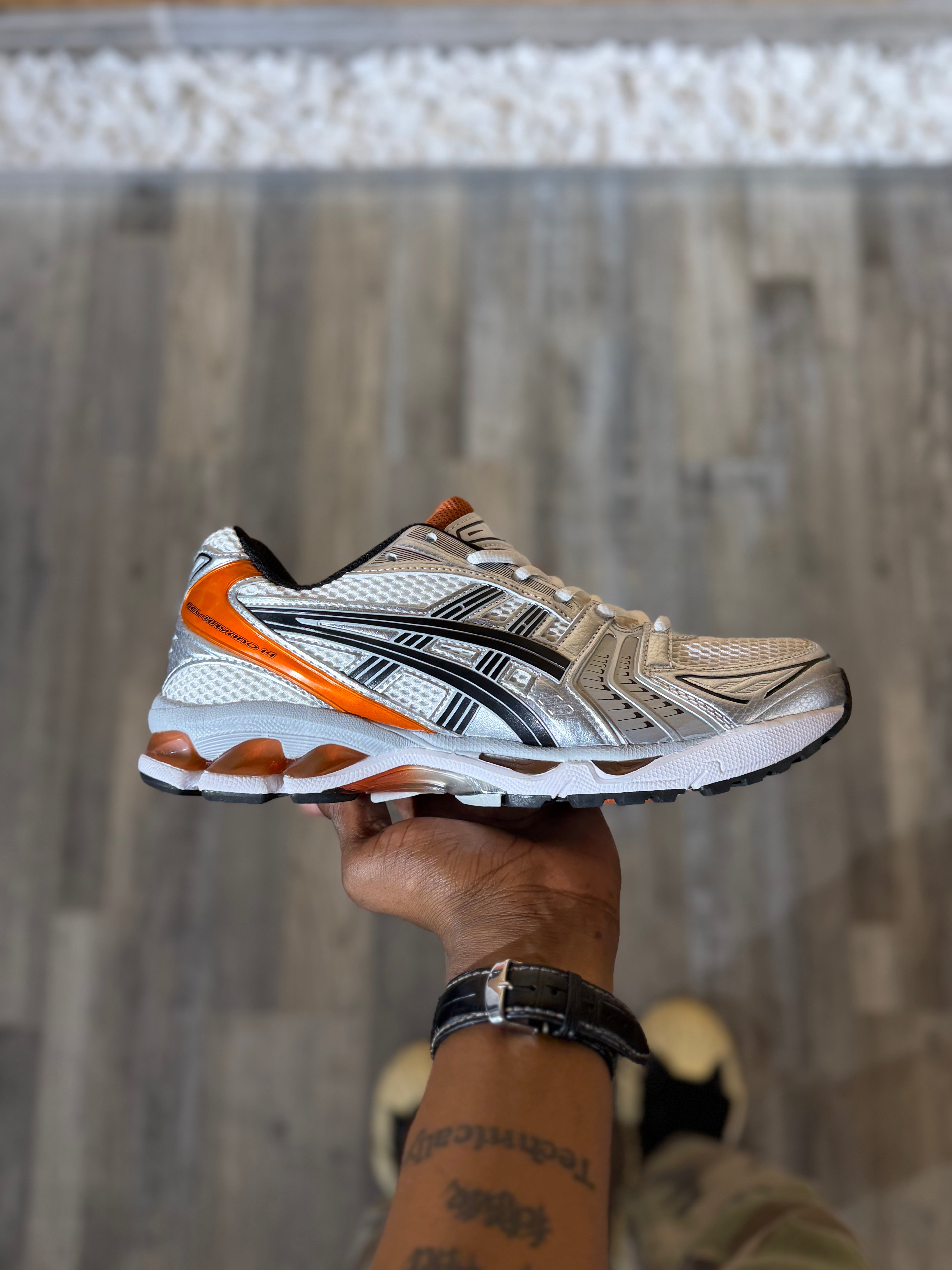 ASICS Gel-Kayano 14 White Silver Orange