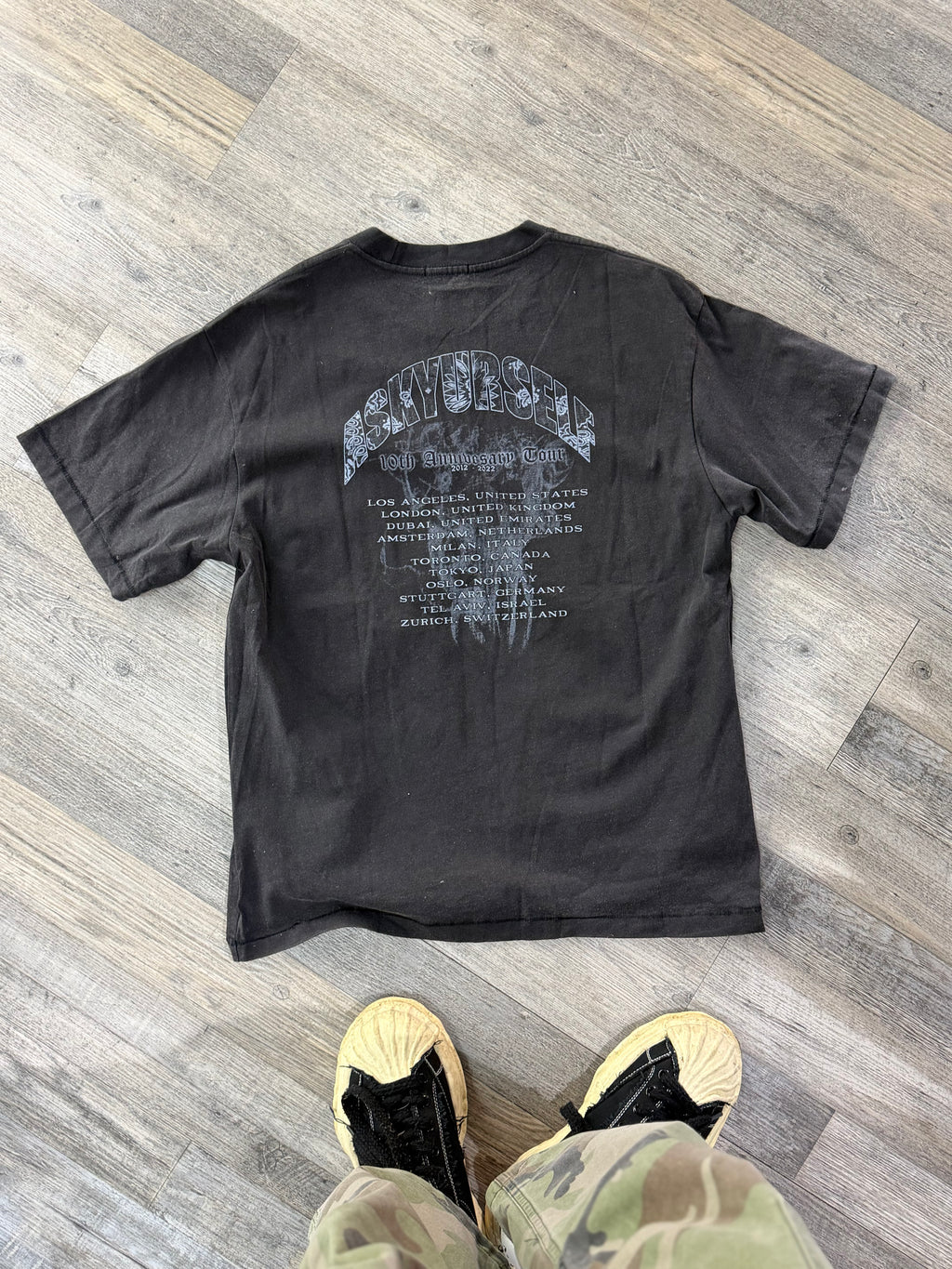 Skyyursa 10th Anniversary Tour Graphic T-Shirt – Washed Black