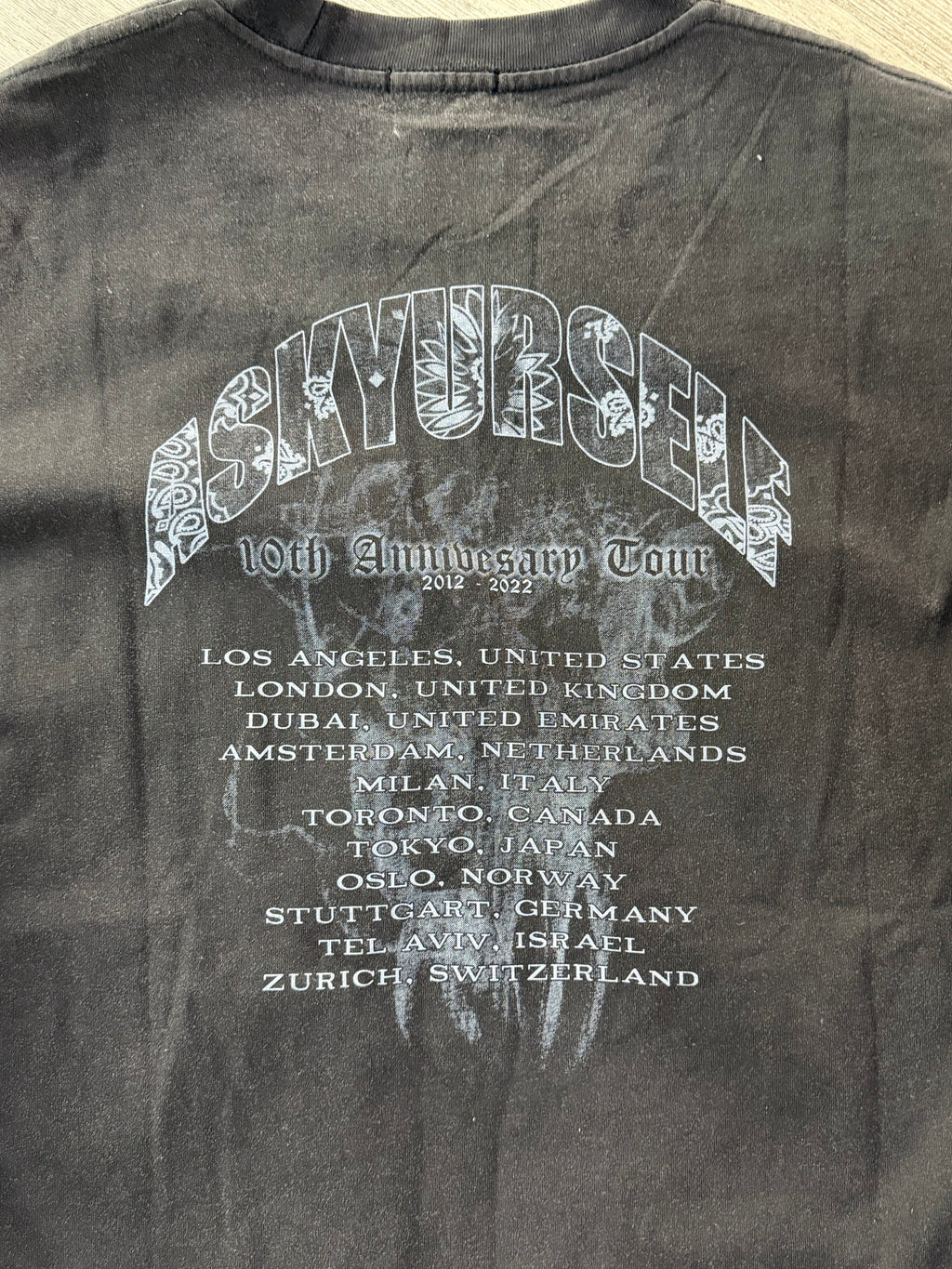 Skyyursa 10th Anniversary Tour Graphic T-Shirt – Washed Black