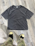 Arno De France Washed Seam Detail T-Shirt – Charcoal Grey