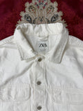 ZARA Off-White Denim Jacket – Utility Fit