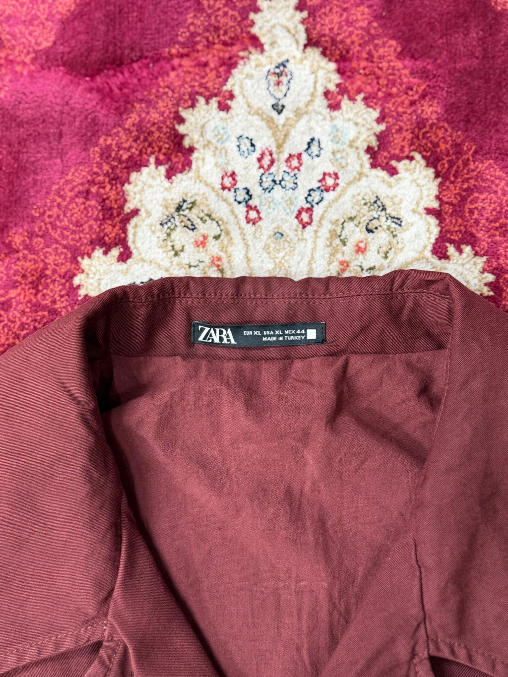 ZARA Burgundy Workwear Jacket – Minimal Utility Fit