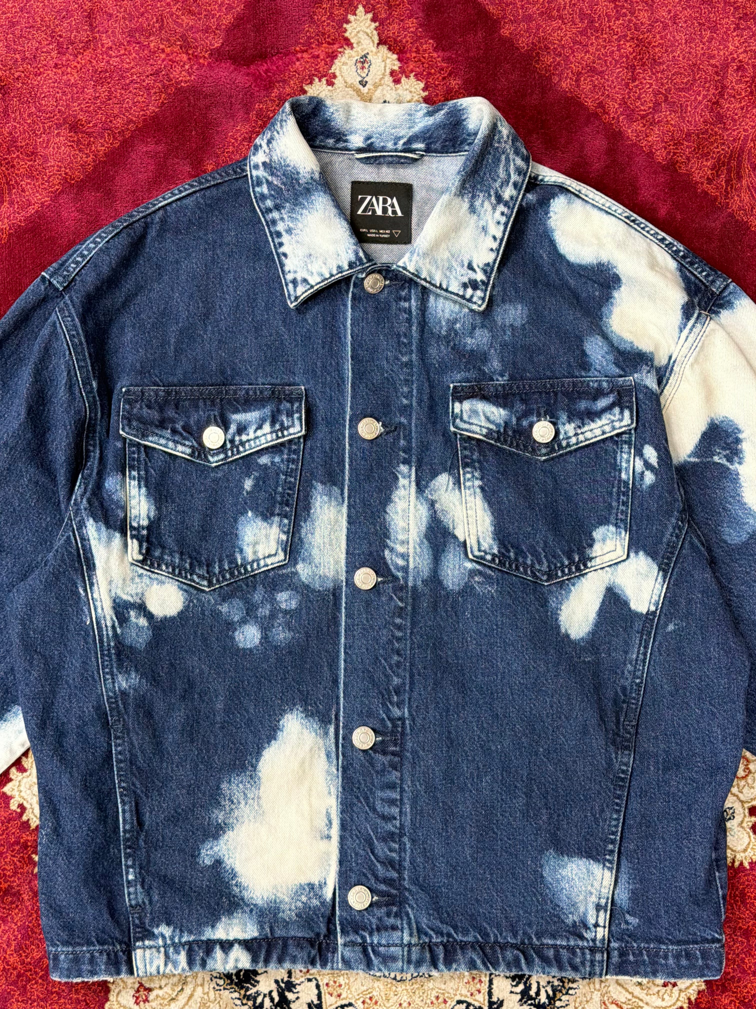 ZARA Bleached Denim Jacket – Statement Wash