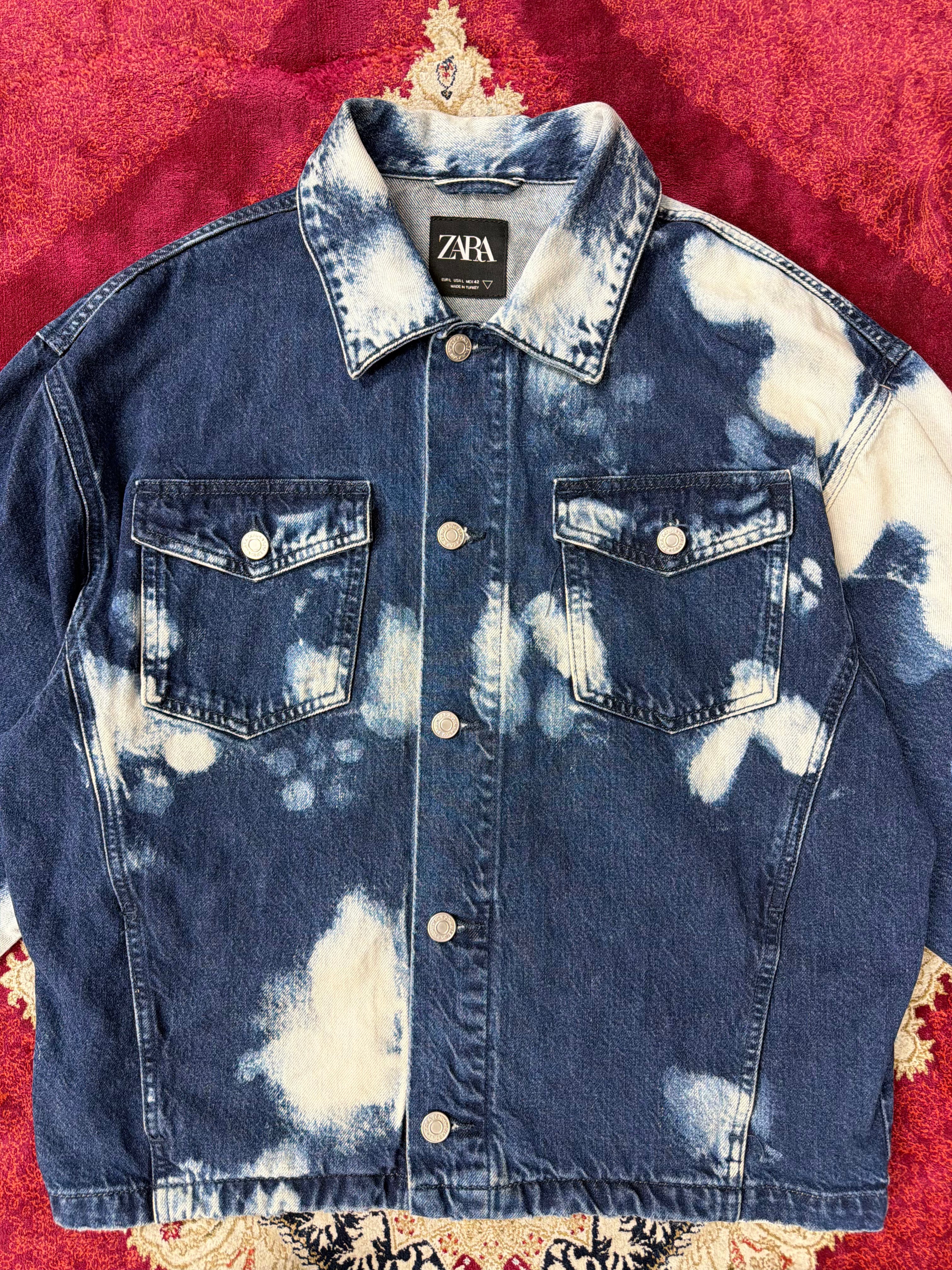 ZARA Bleached Denim Jacket – Statement Wash