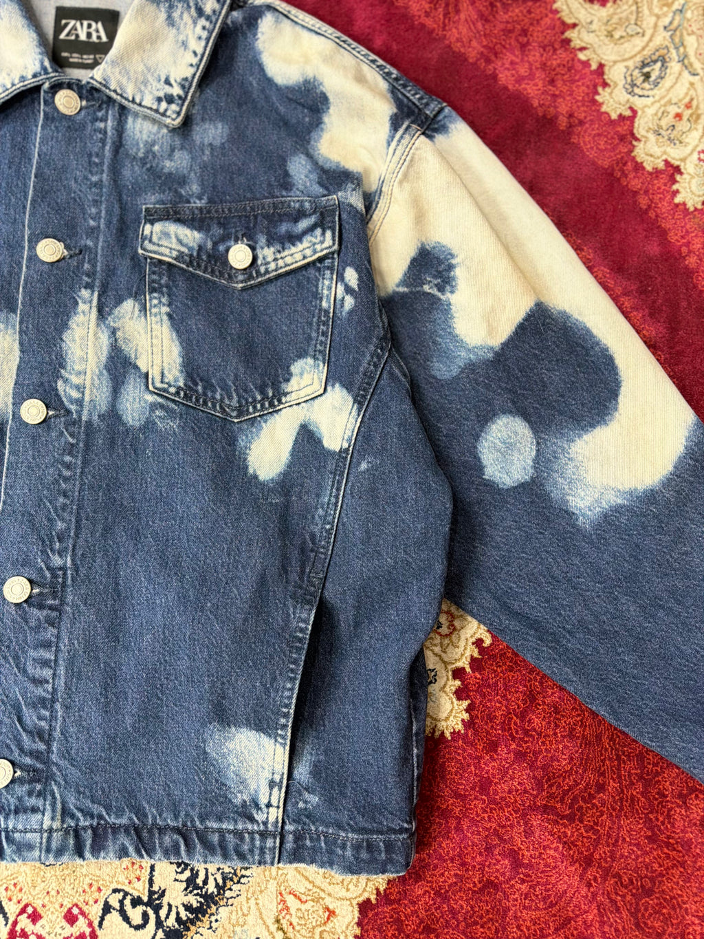 ZARA Bleached Denim Jacket – Statement Wash