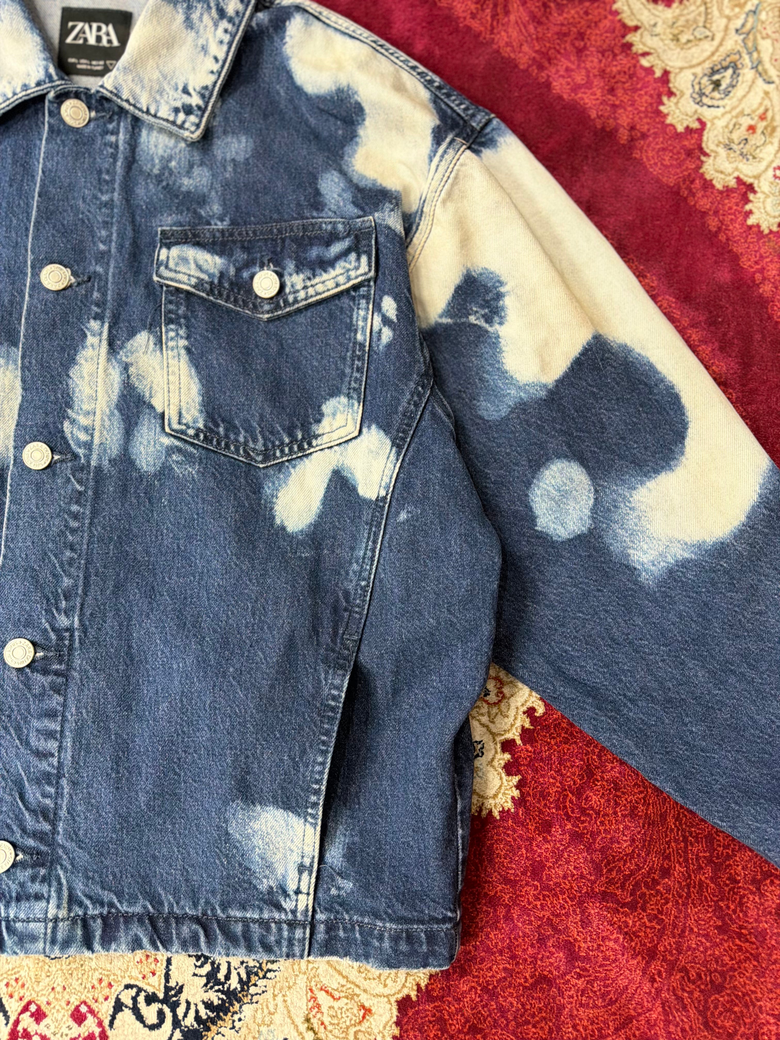 ZARA Bleached Denim Jacket – Statement Wash