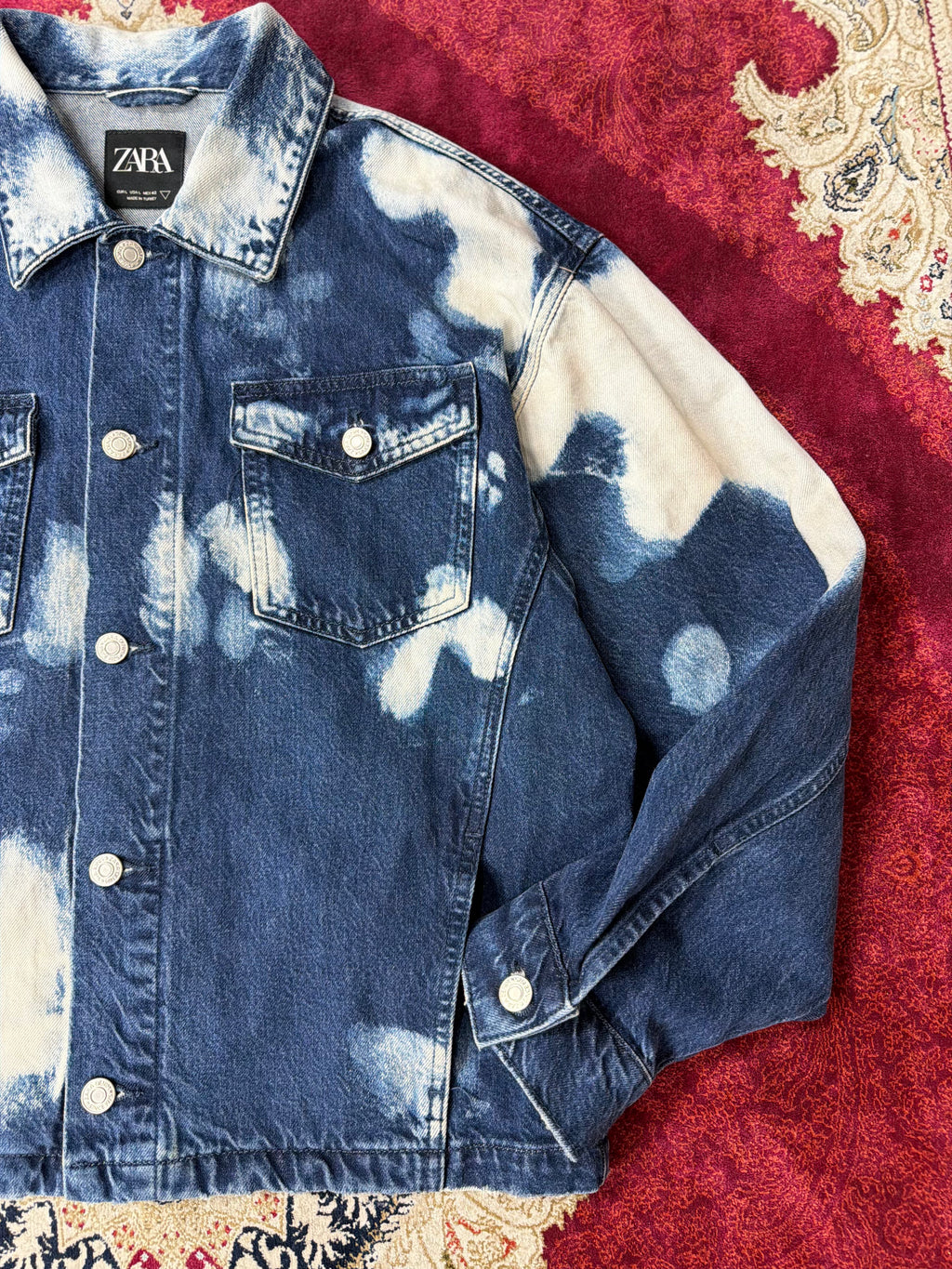 ZARA Bleached Denim Jacket – Statement Wash