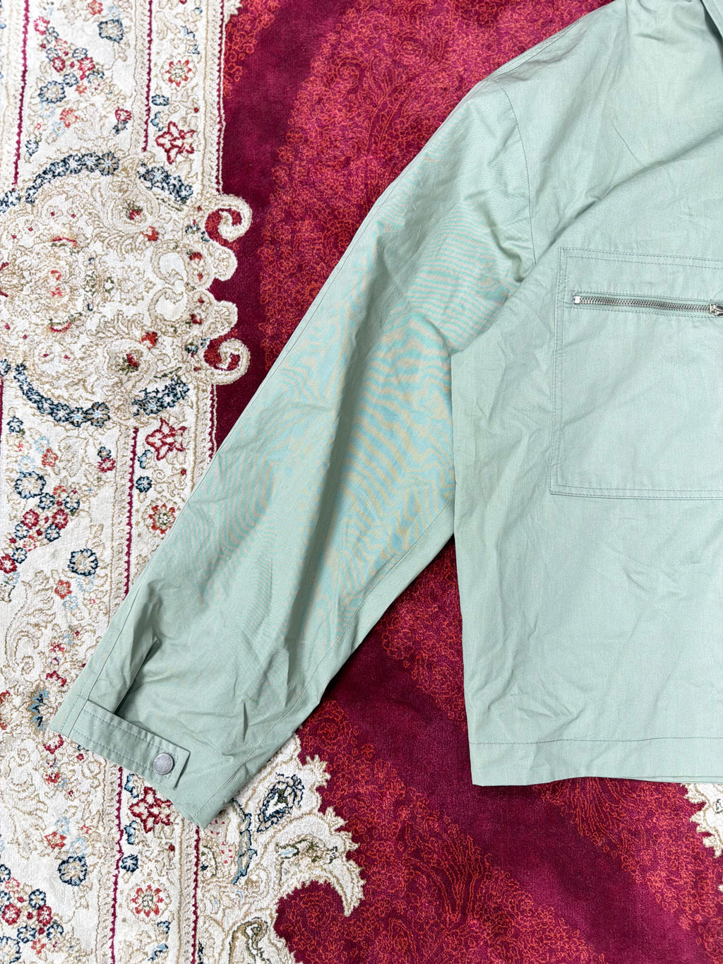ZARA Sage Green Zip Jacket – Minimal Utility Fit