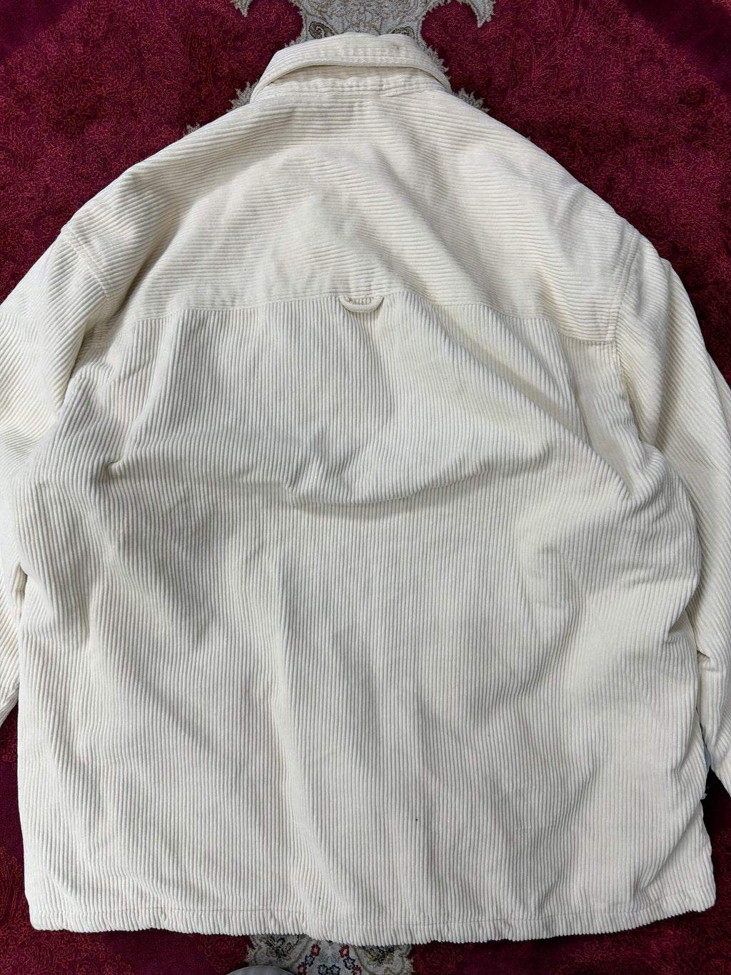 ZARA Cream Corduroy Overshirt Jacket – Quilted Lined