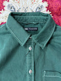 ZARA Green Utility Shirt – Contrast Stitch