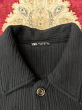 Ribbed Button-Up Jacket