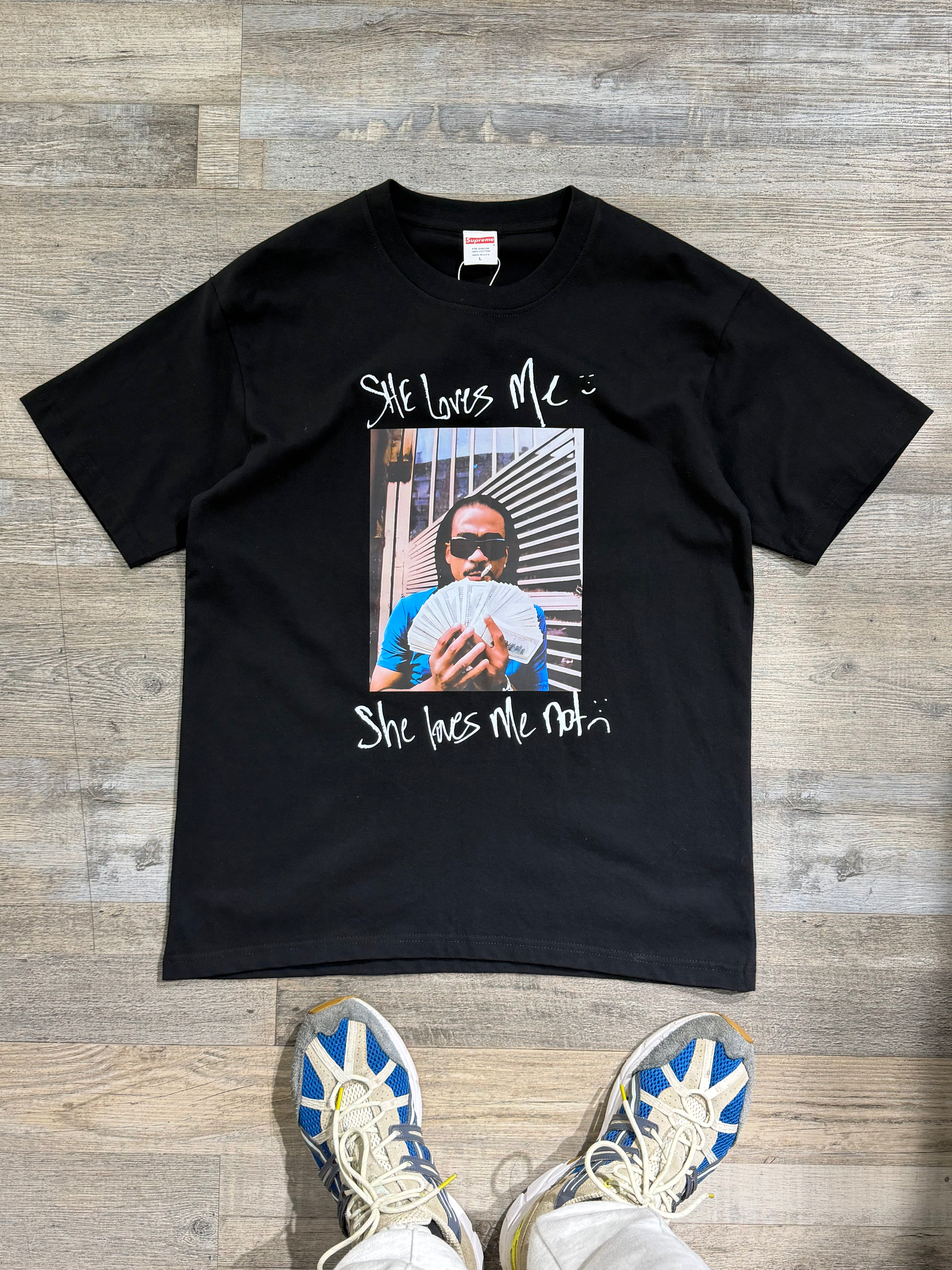 Supreme “She Loves Me Not” Max B Graphic T-Shirt – Black