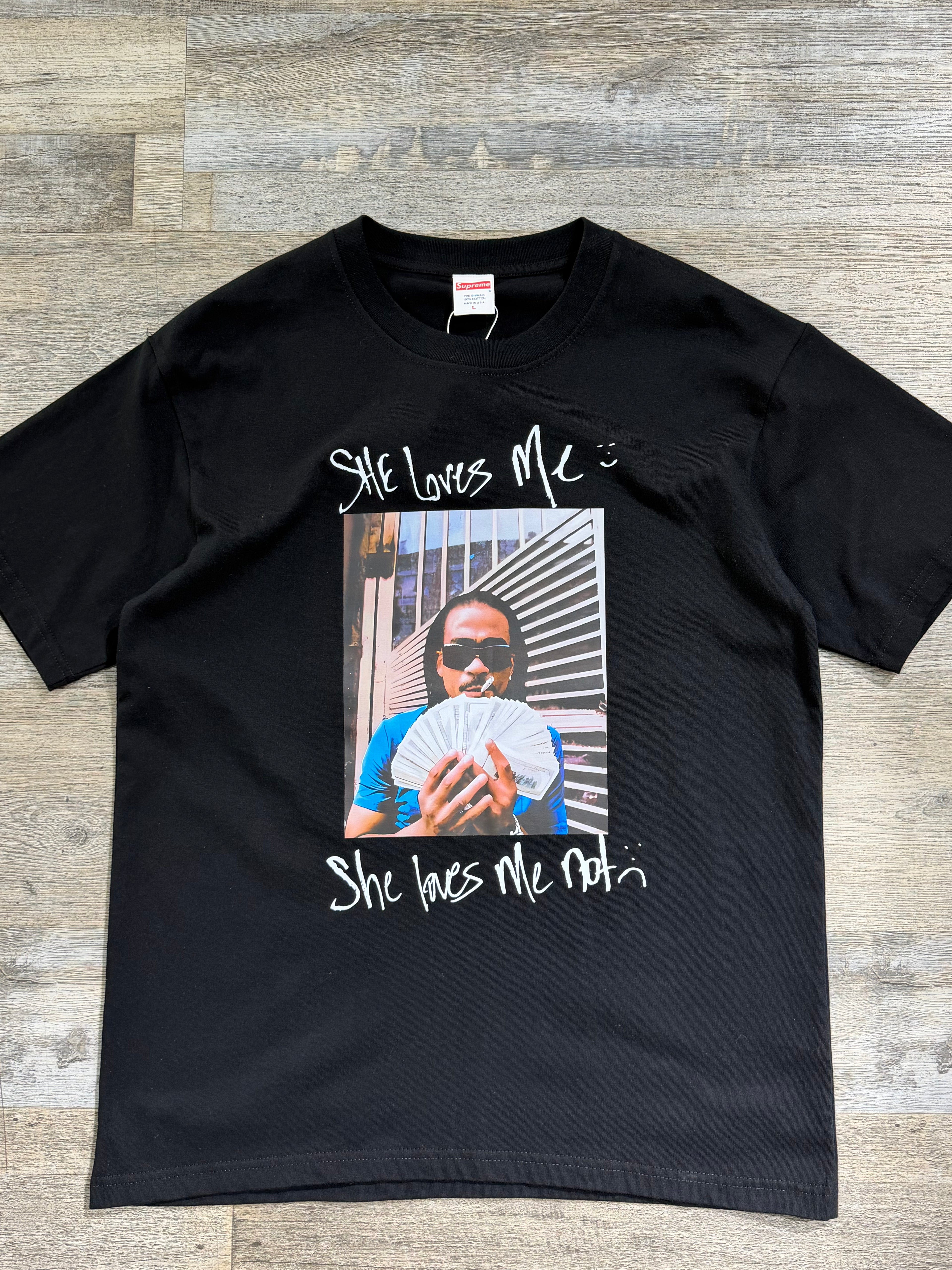 Supreme “She Loves Me Not” Max B Graphic T-Shirt – Black