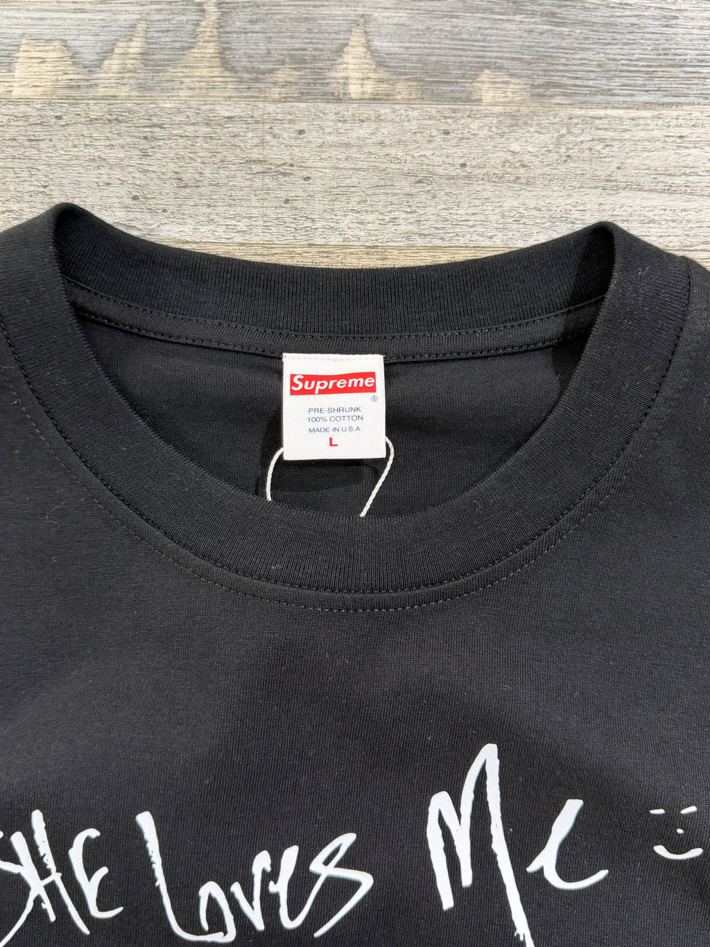 Supreme “She Loves Me Not” Max B Graphic T-Shirt – Black