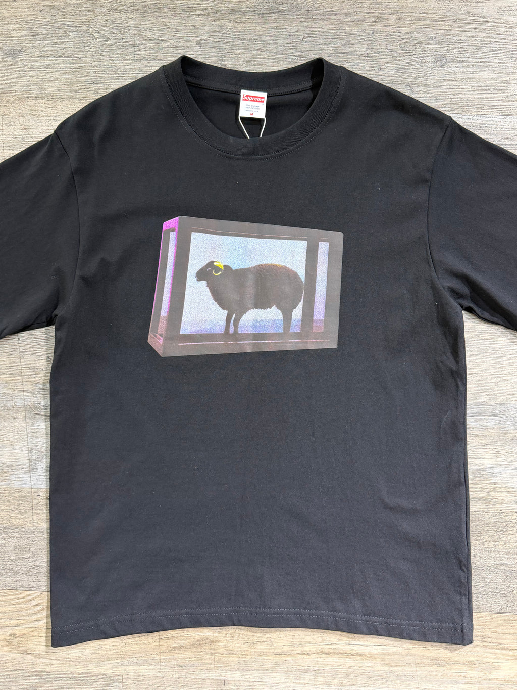 Supreme “Sheep in Box” Graphic T-Shirt – Black (M)