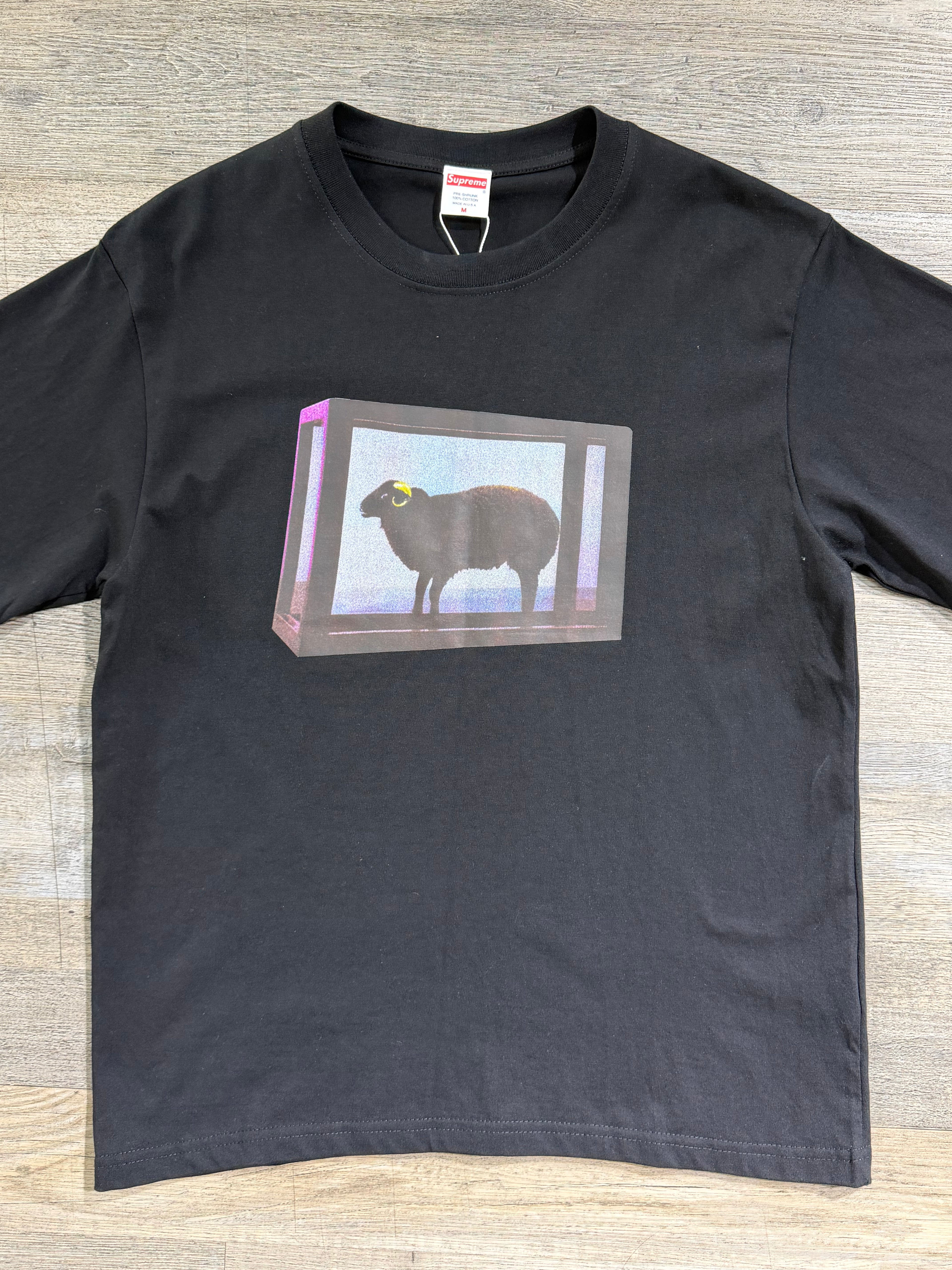 Supreme “Sheep in Box” Graphic T-Shirt – Black (M)