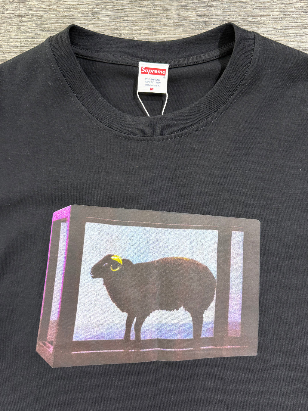 Supreme “Sheep in Box” Graphic T-Shirt – Black (M)