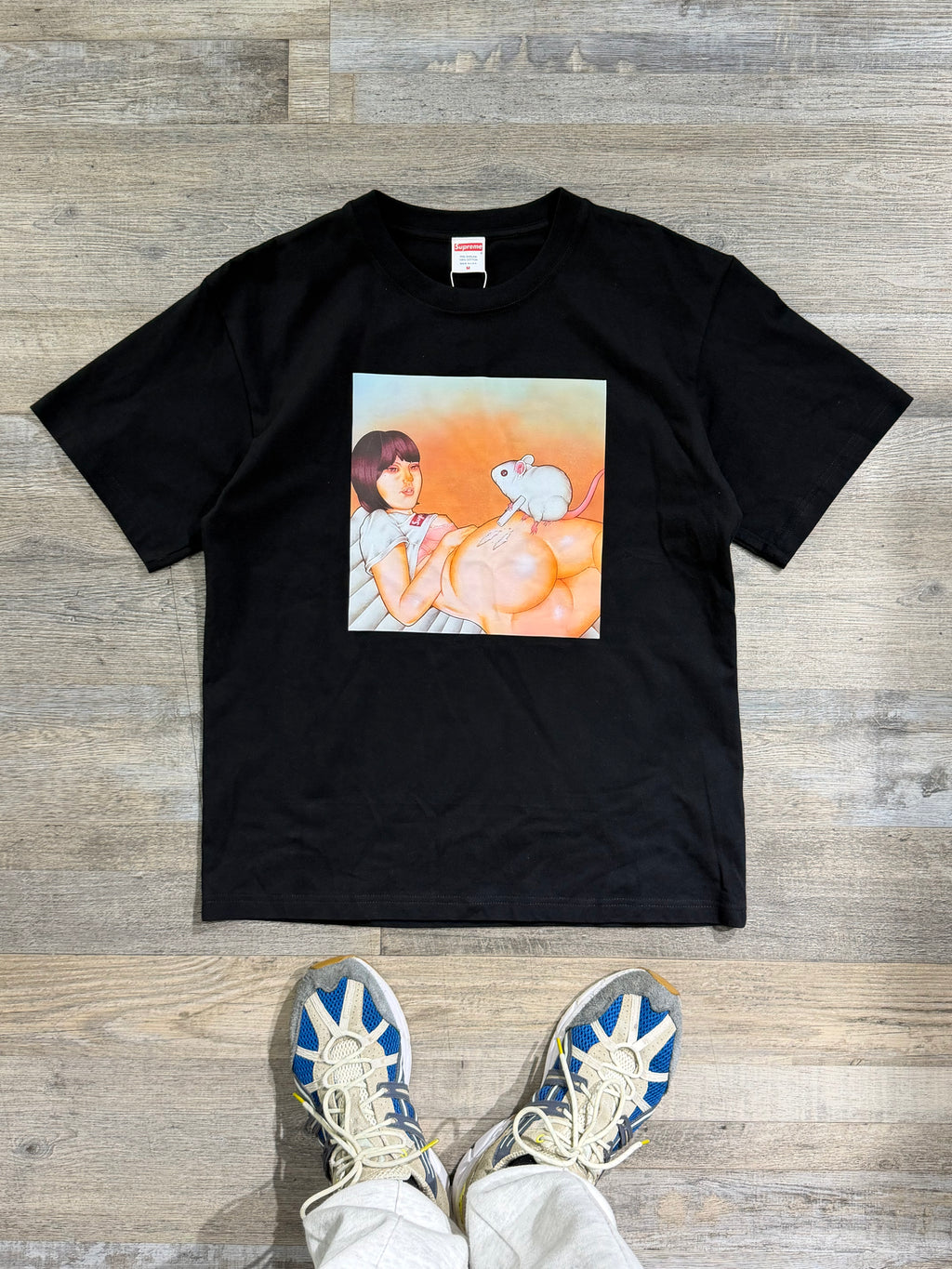 Supreme Graphic Print T-Shirt – Black (Art Edition)