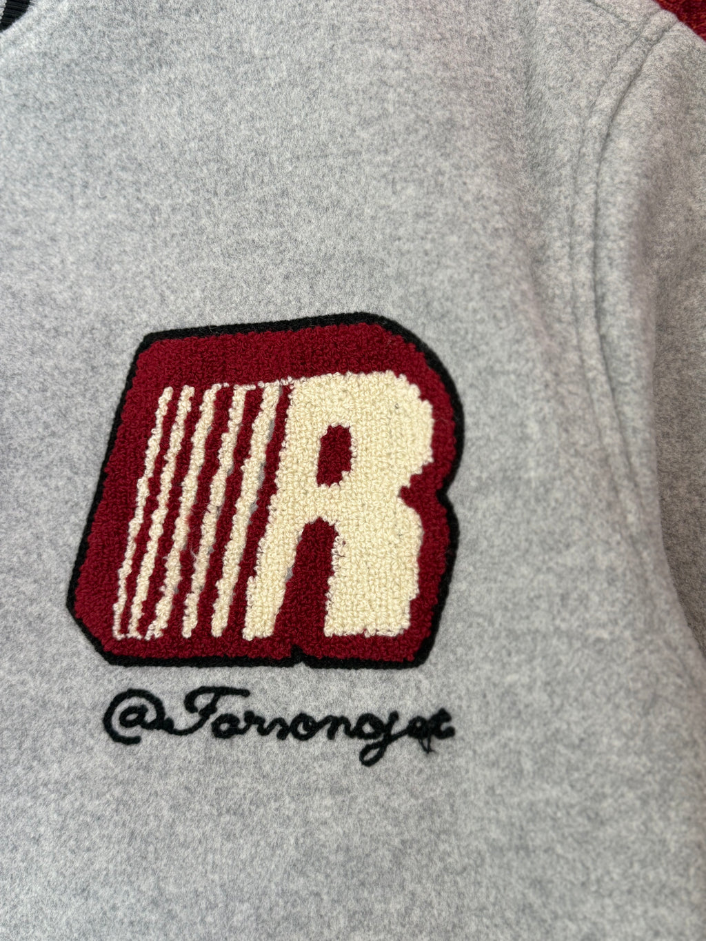 Grey Varsity Embroidered Jacket