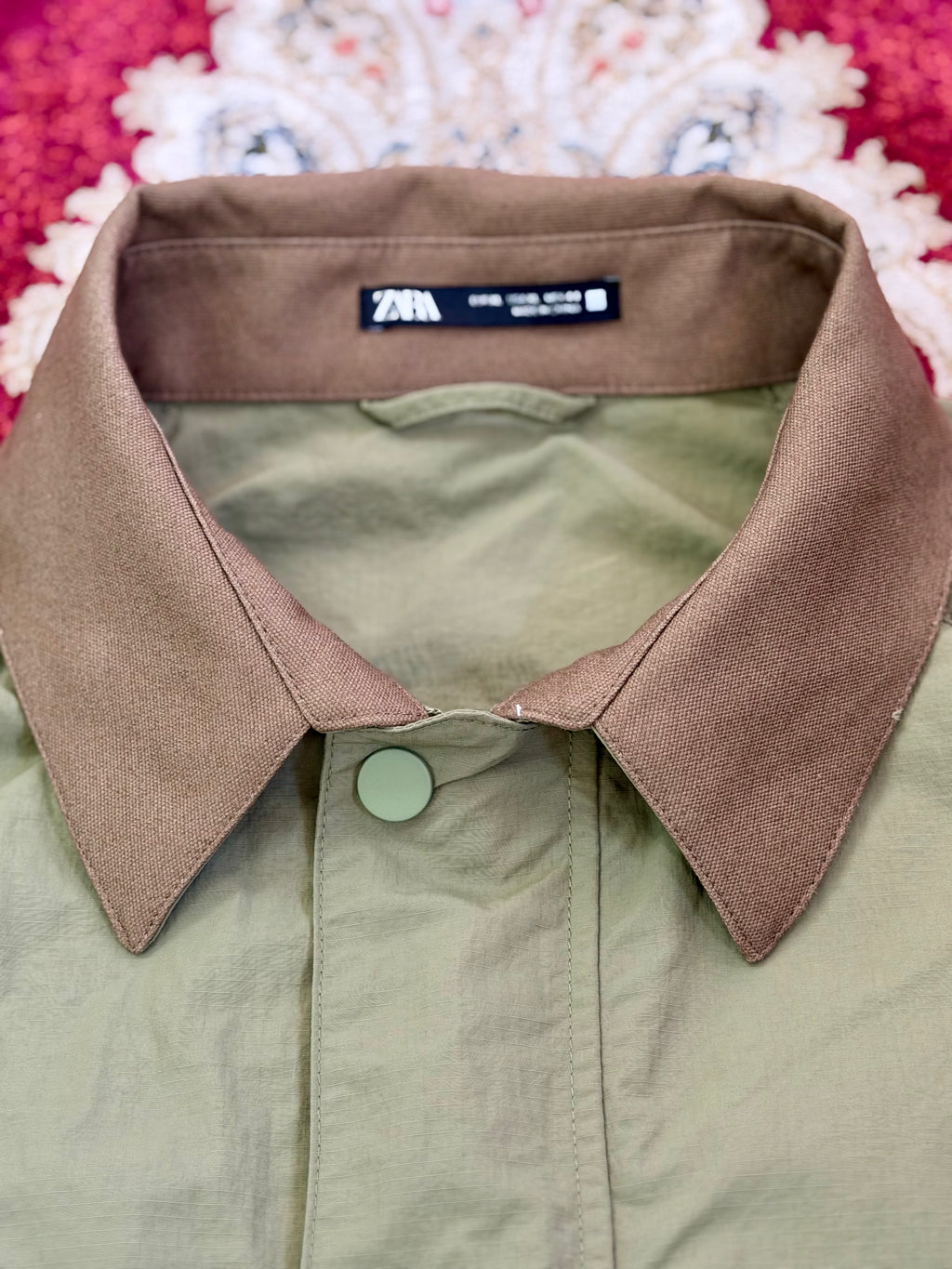 ZARA Lightweight Coach Jacket – Sage Green