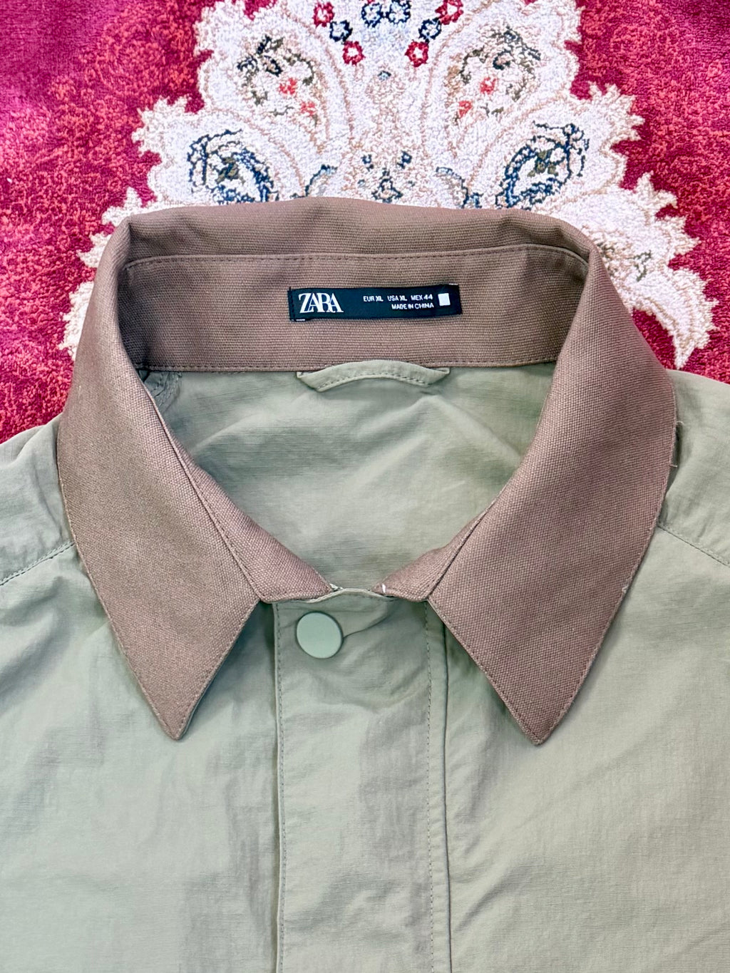 ZARA Lightweight Coach Jacket – Sage Green