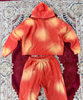 STONEWASHED ORANGE HOODIE AND JOGGER MATCHING SET