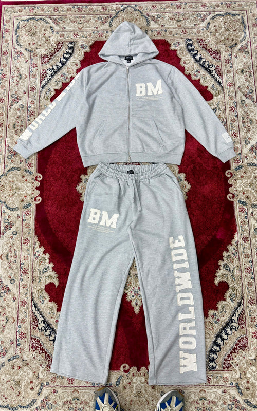 BM Worldwide Tracksuit Set – Grey Edition