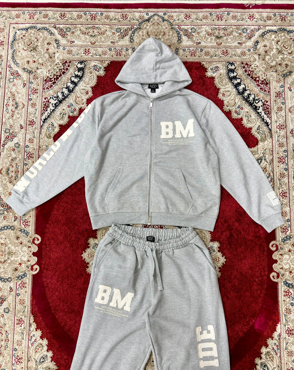 BM Worldwide Tracksuit Set – Grey Edition