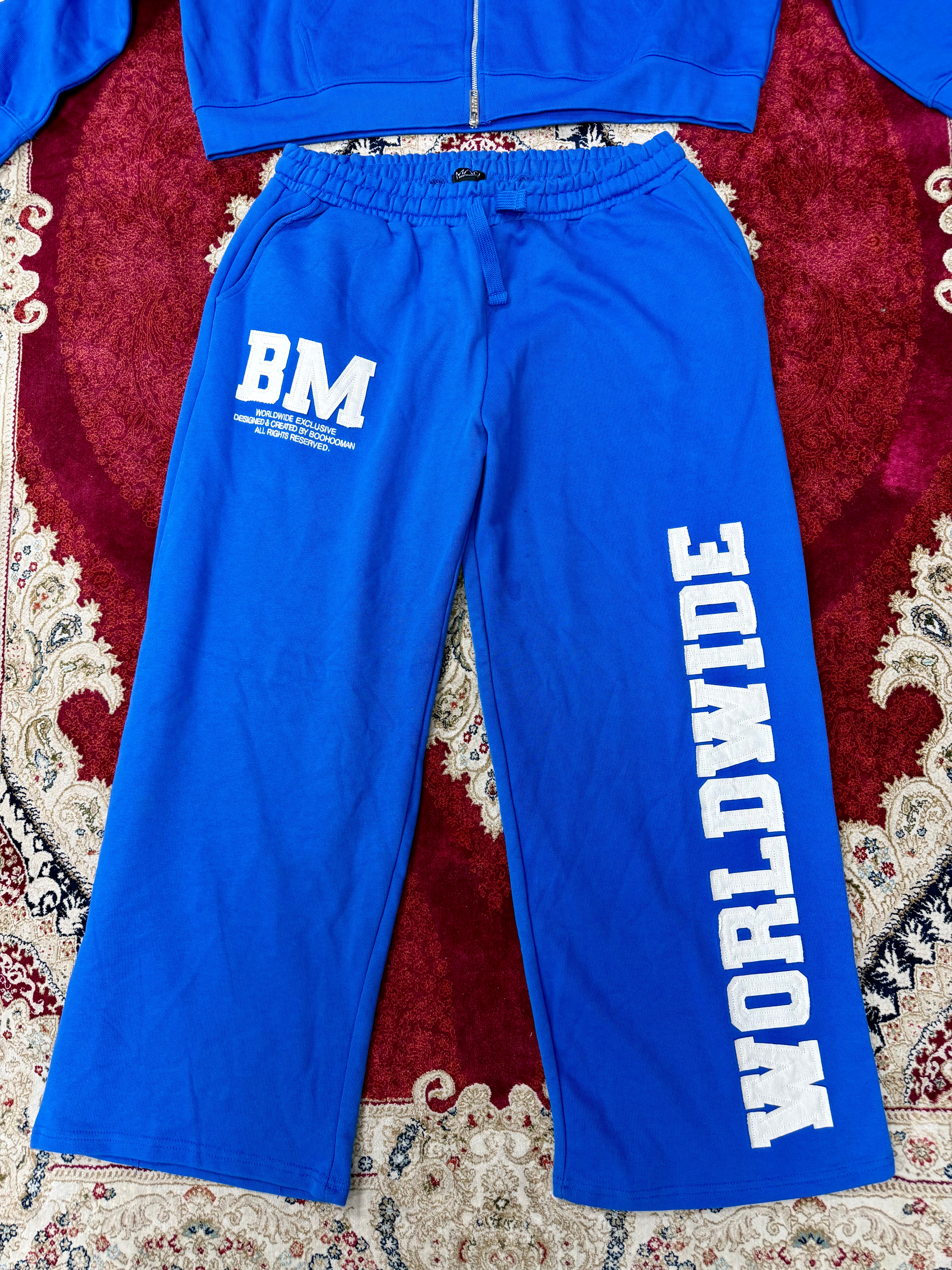 BoohooMAN BM Blue Tracksuit Set – Hoodie & Sweatpants