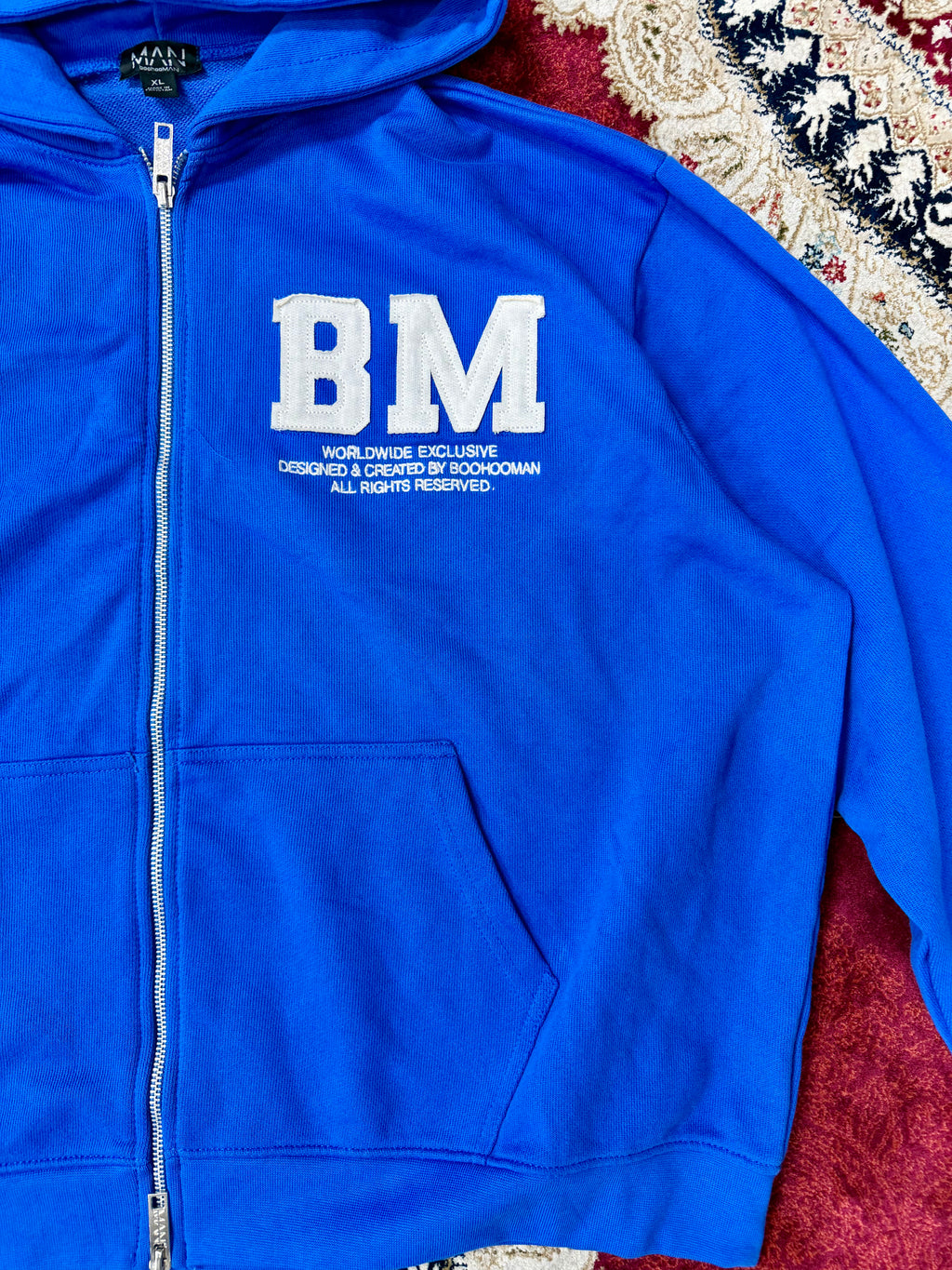 BoohooMAN BM Blue Tracksuit Set – Hoodie & Sweatpants