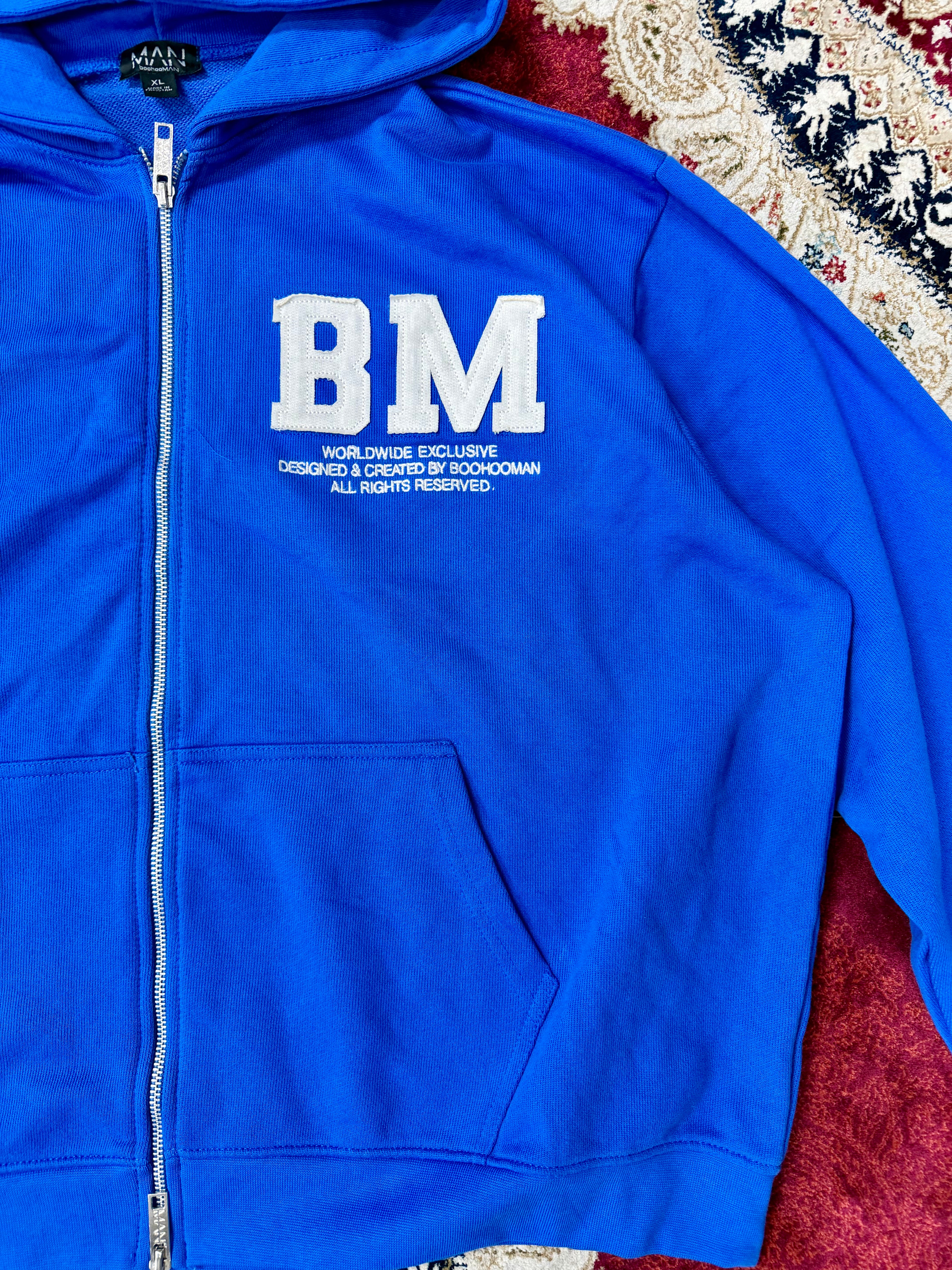 BoohooMAN BM Blue Tracksuit Set – Hoodie & Sweatpants