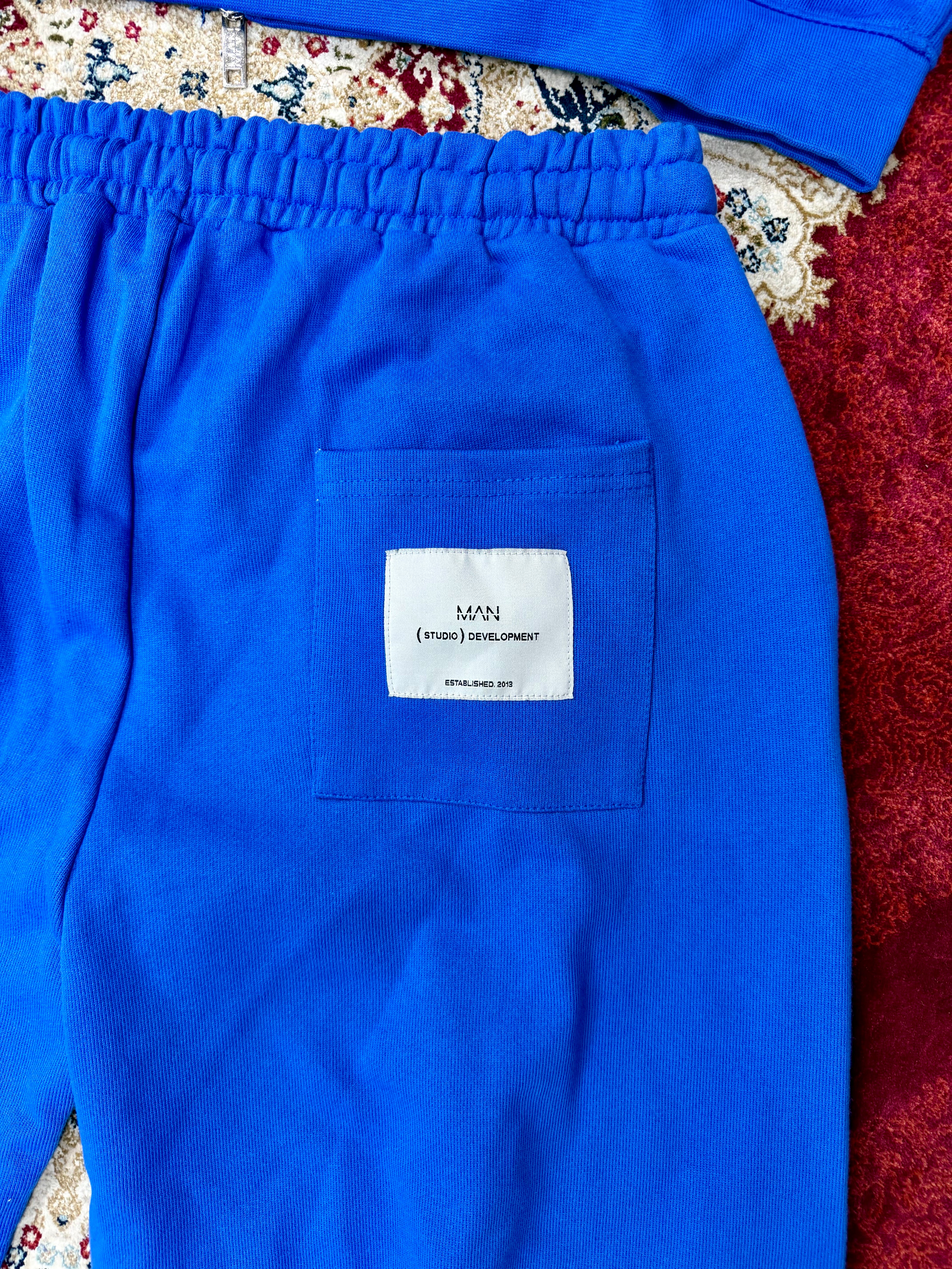 BoohooMAN BM Blue Tracksuit Set – Hoodie & Sweatpants