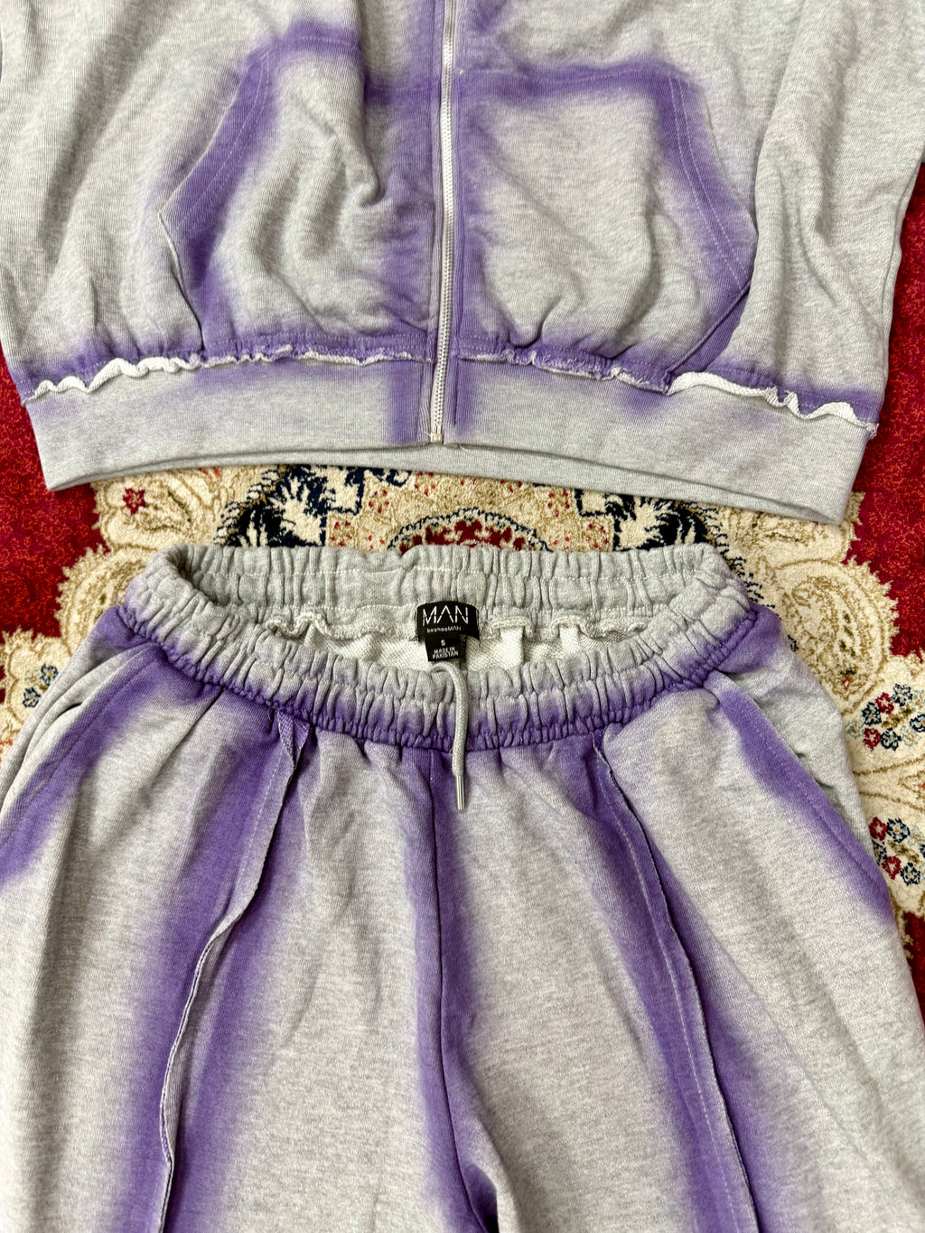 Official Fade Tracksuit Set – Grey/Purple Edition