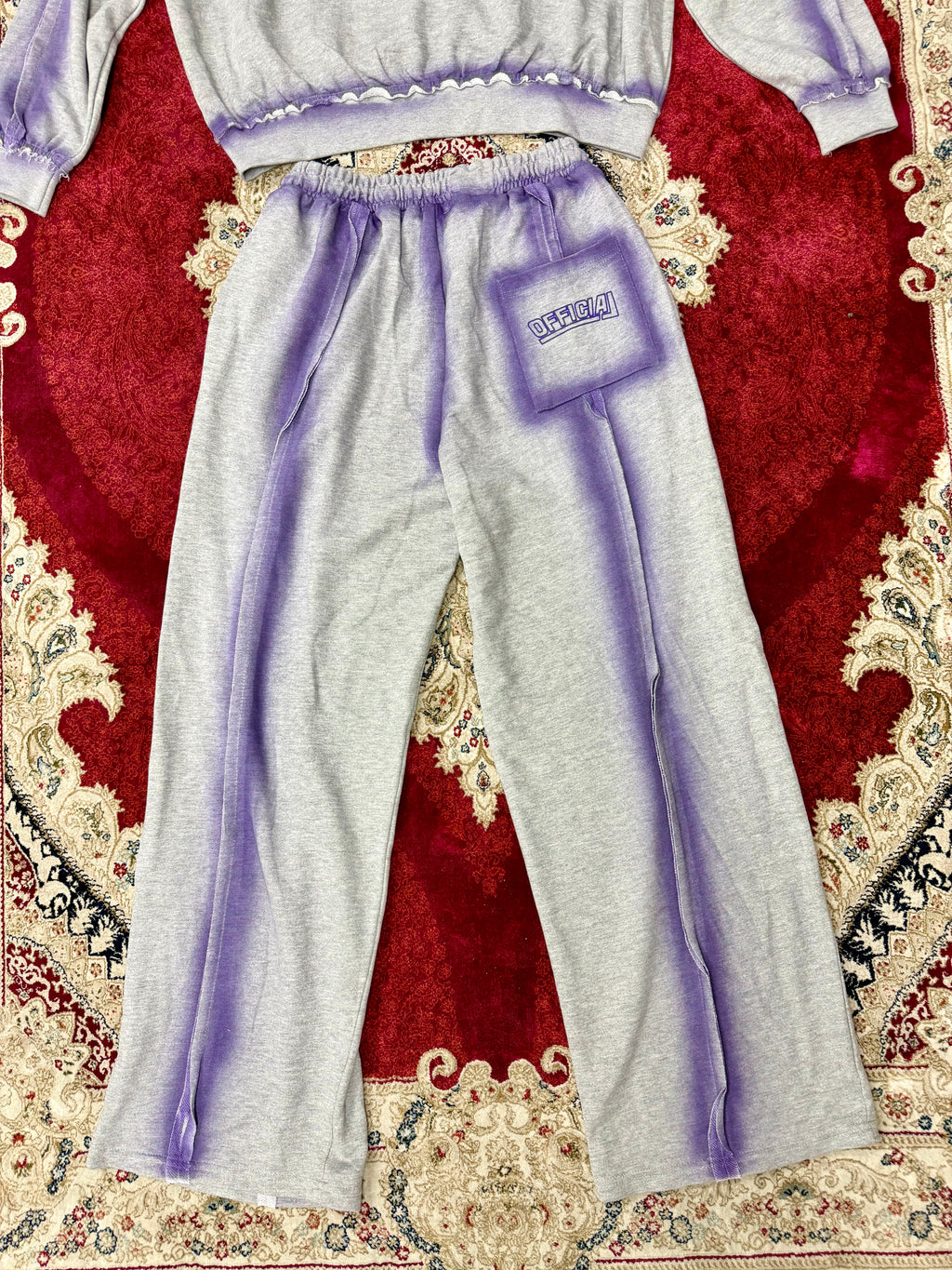 Official Fade Tracksuit Set – Grey/Purple Edition