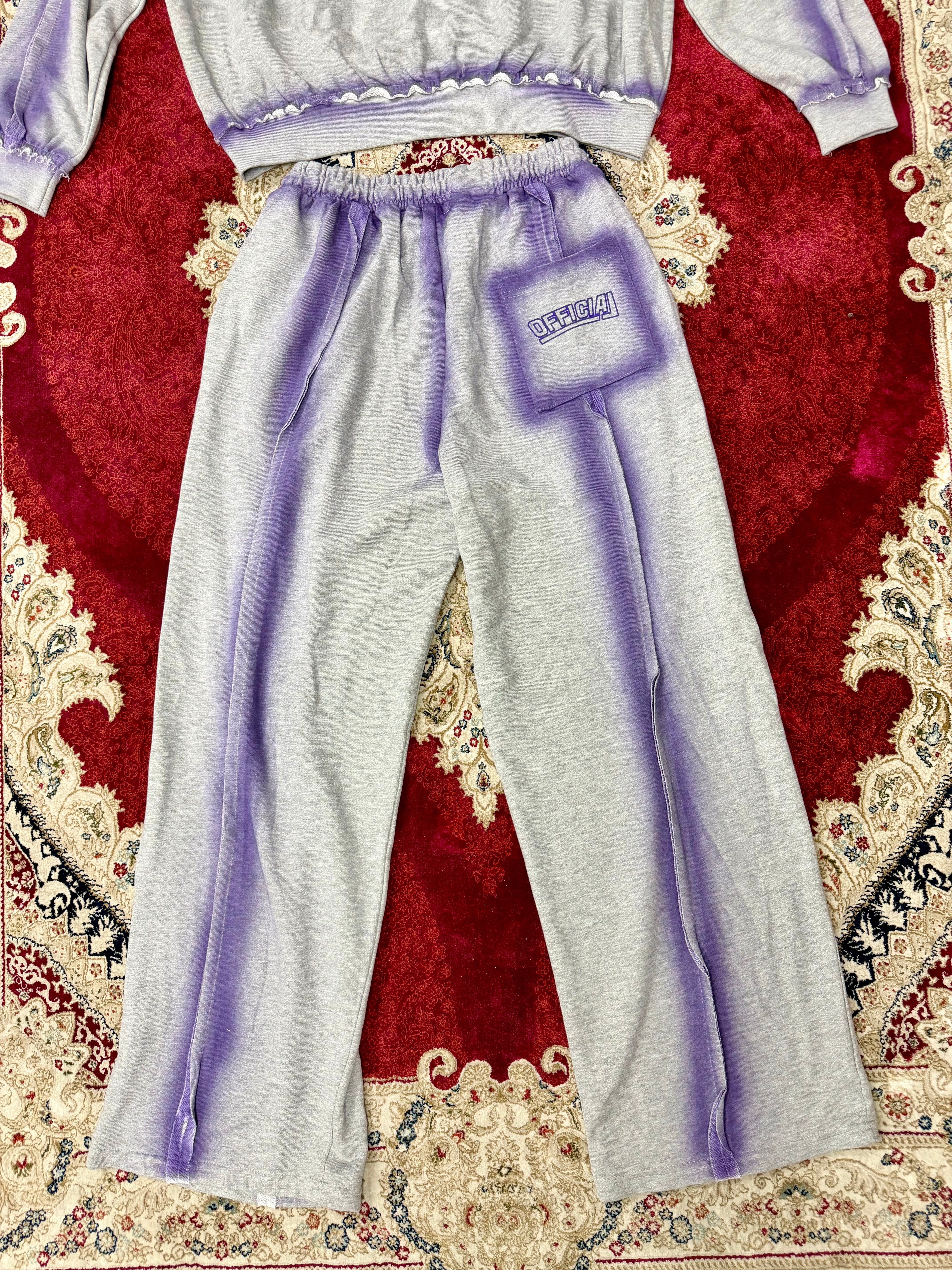 Official Fade Tracksuit Set – Grey/Purple Edition
