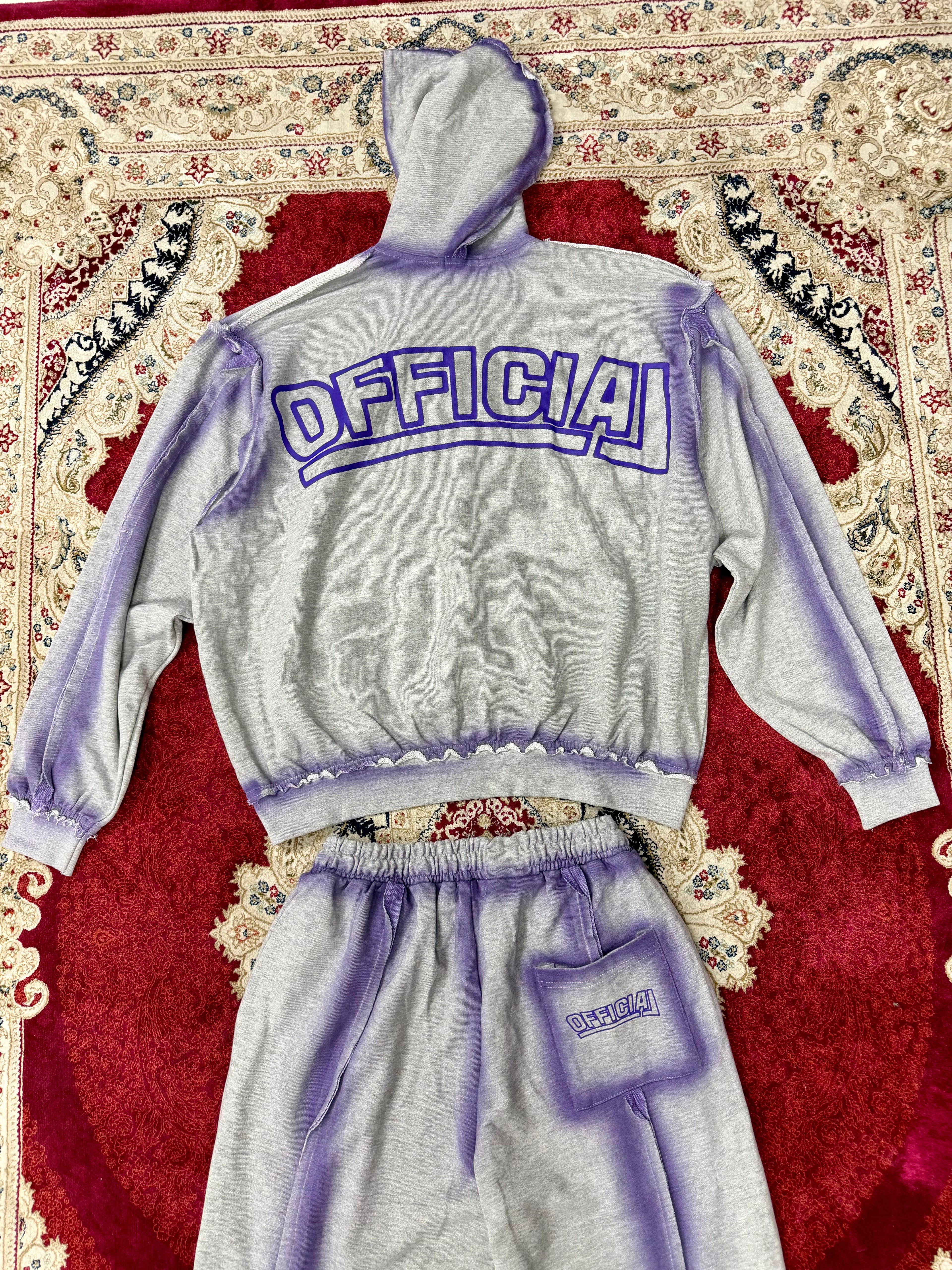 Official Fade Tracksuit Set – Grey/Purple Edition