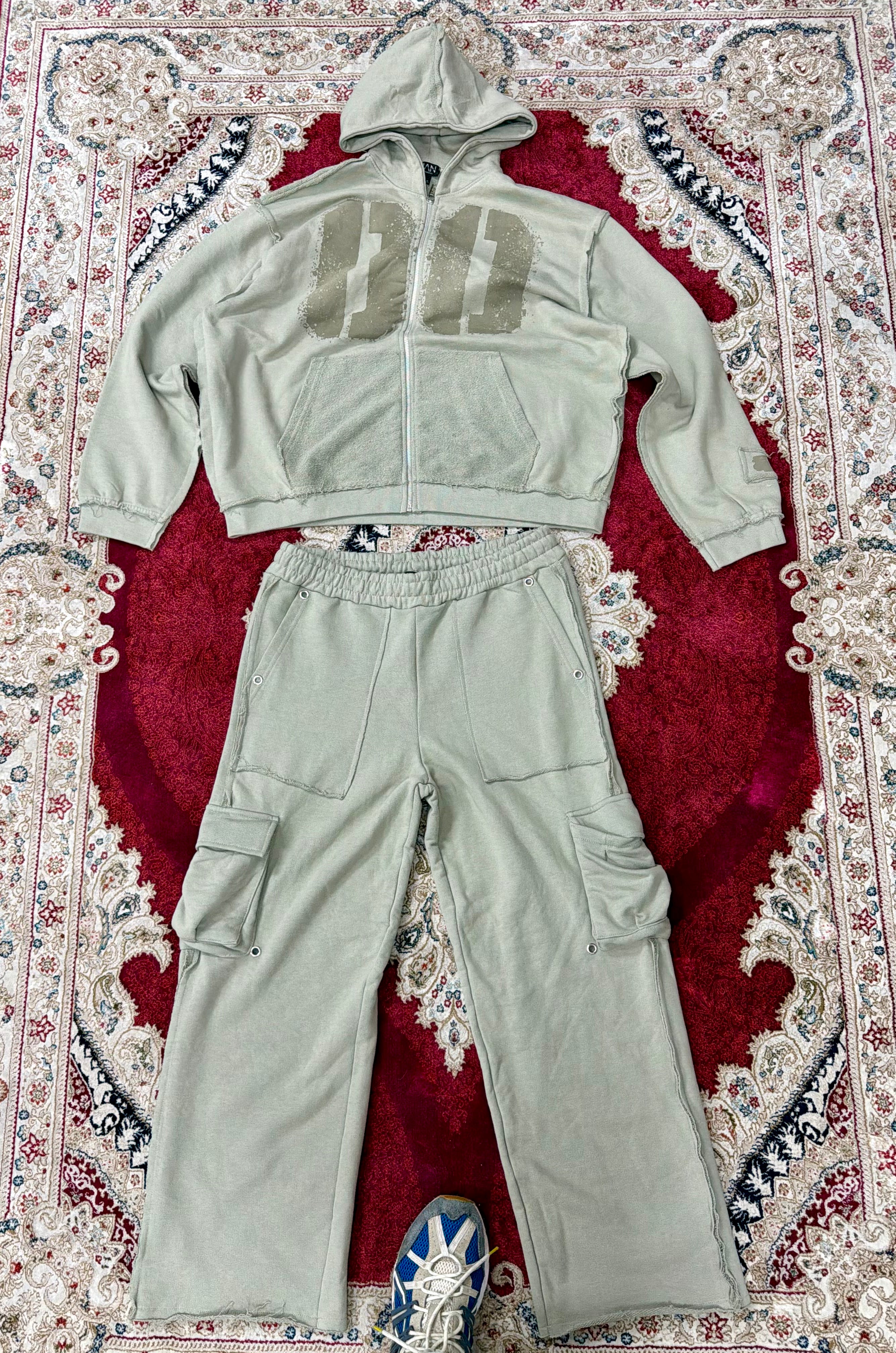 00 Utility Cargo Tracksuit Set – Olive
